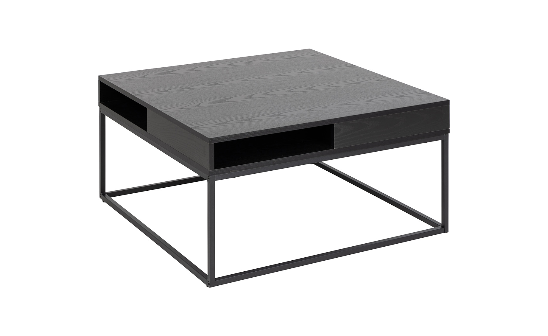 Willford klub sto 80x80x40 cm crni/crni metal
