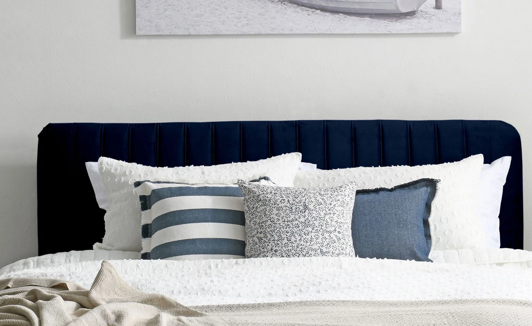 Avellino krevet sa podnicom 175x211x118 cm plavi