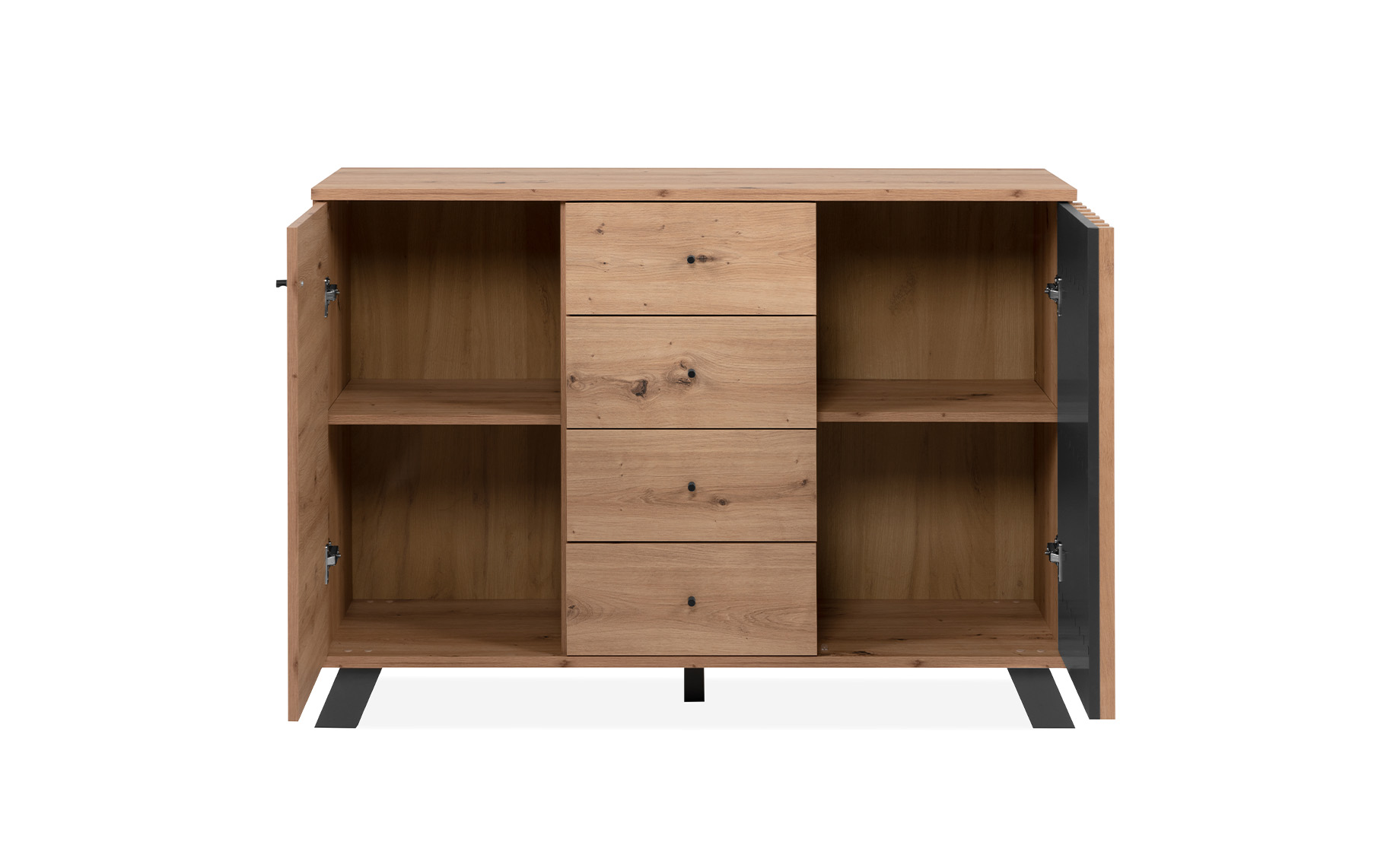 Medan komoda 2 vrata+4 ladice 118x40x85 cm