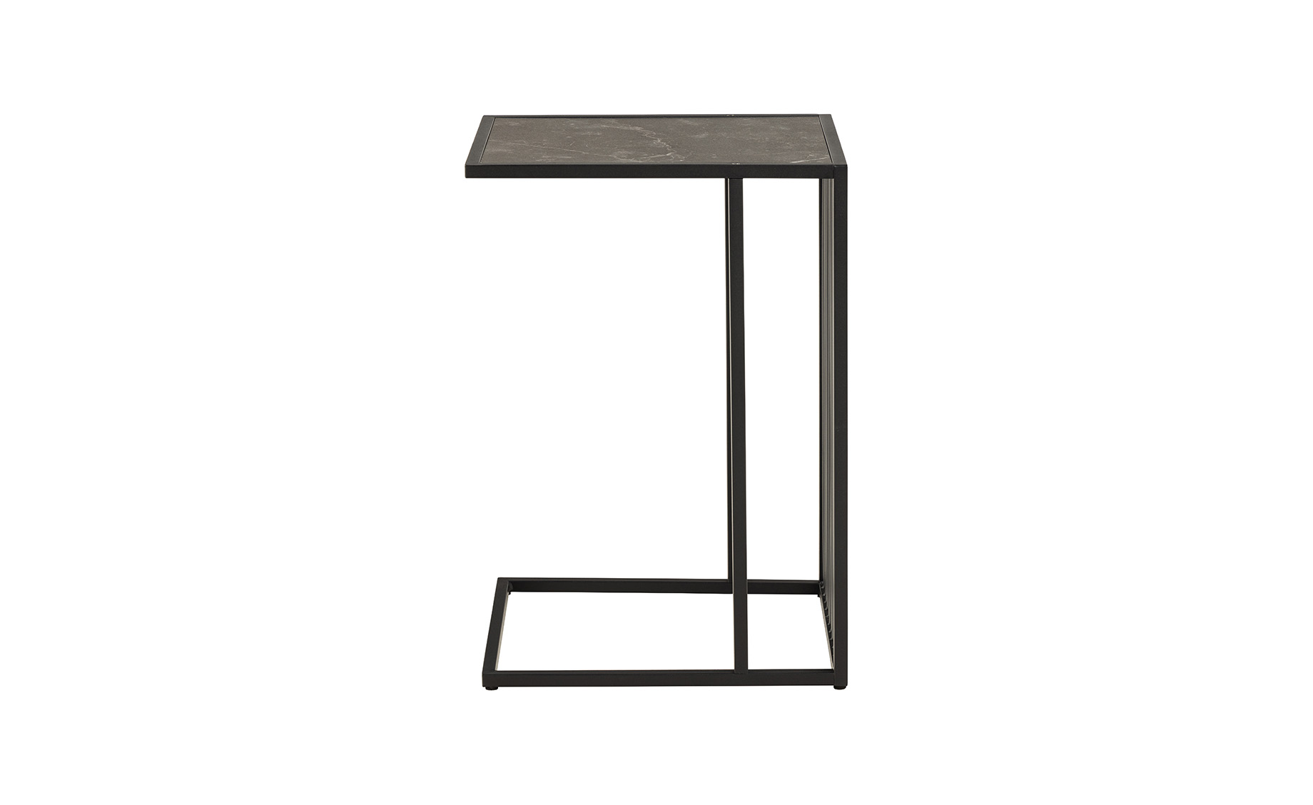 Strington klub sto 35x43x63 cm crni metal/crni mermer