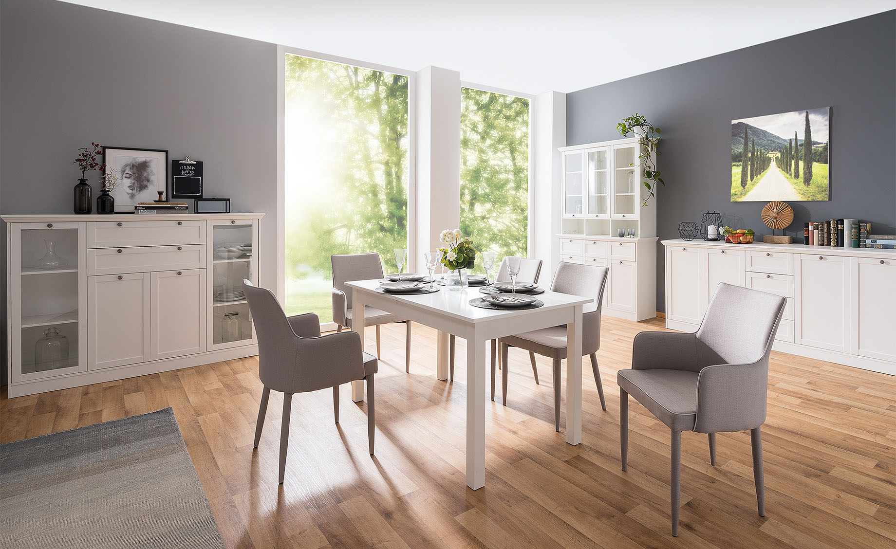 Coburg sto produživi 137(177)x80x76,5 cm beli