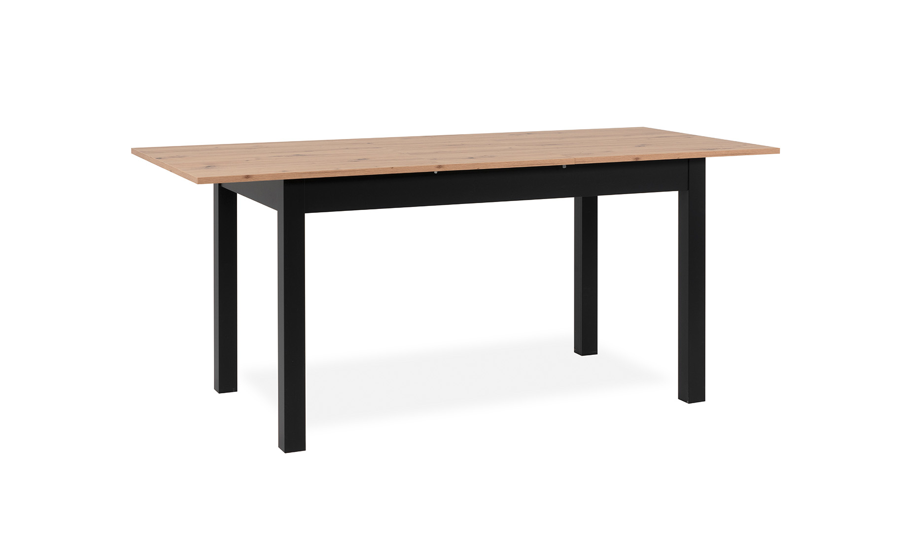 Coburg sto produživi 137(177)x80x76,7 cm hrast/crni