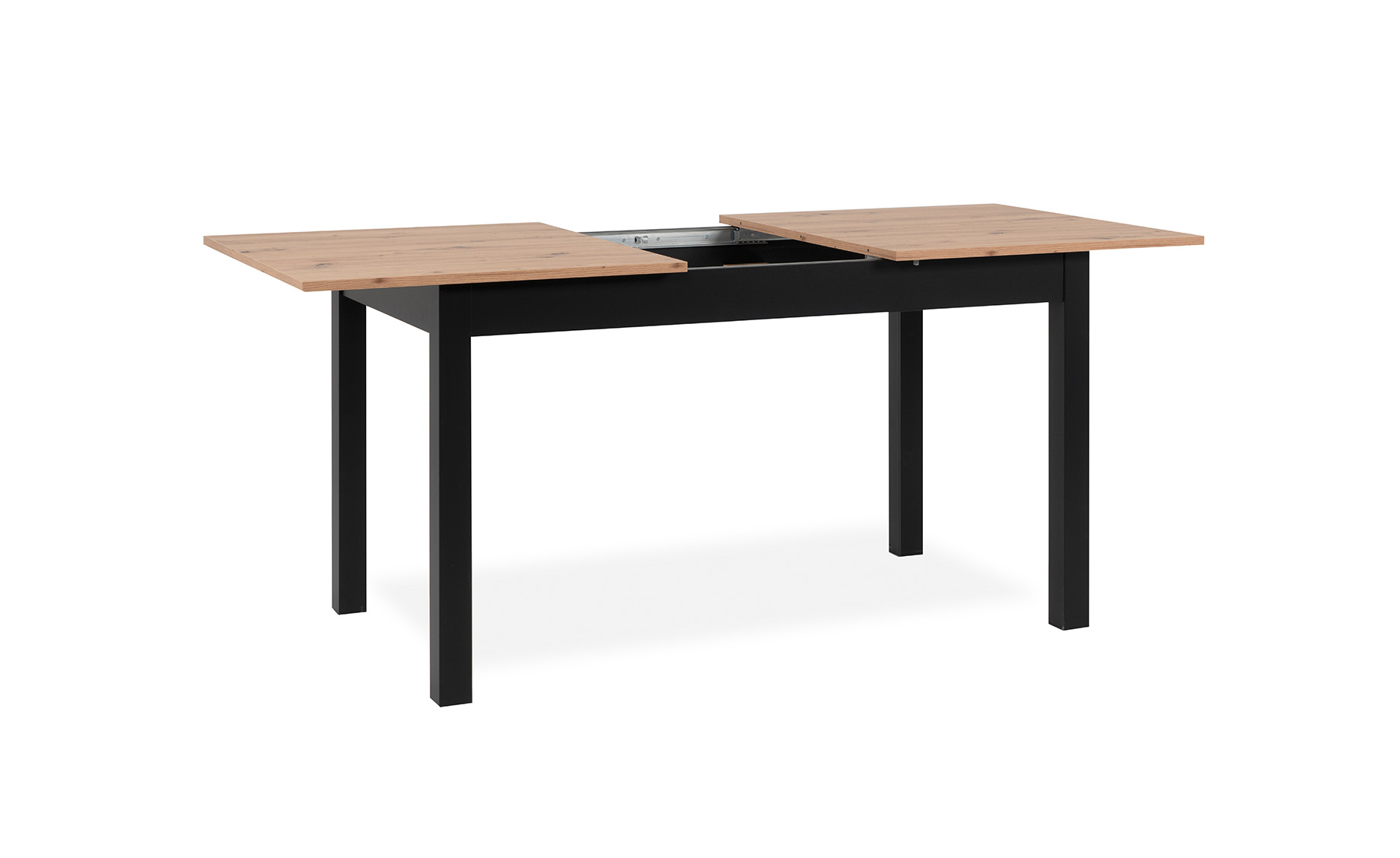 Coburg sto produživi 137(177)x80x76,7 cm hrast/crni