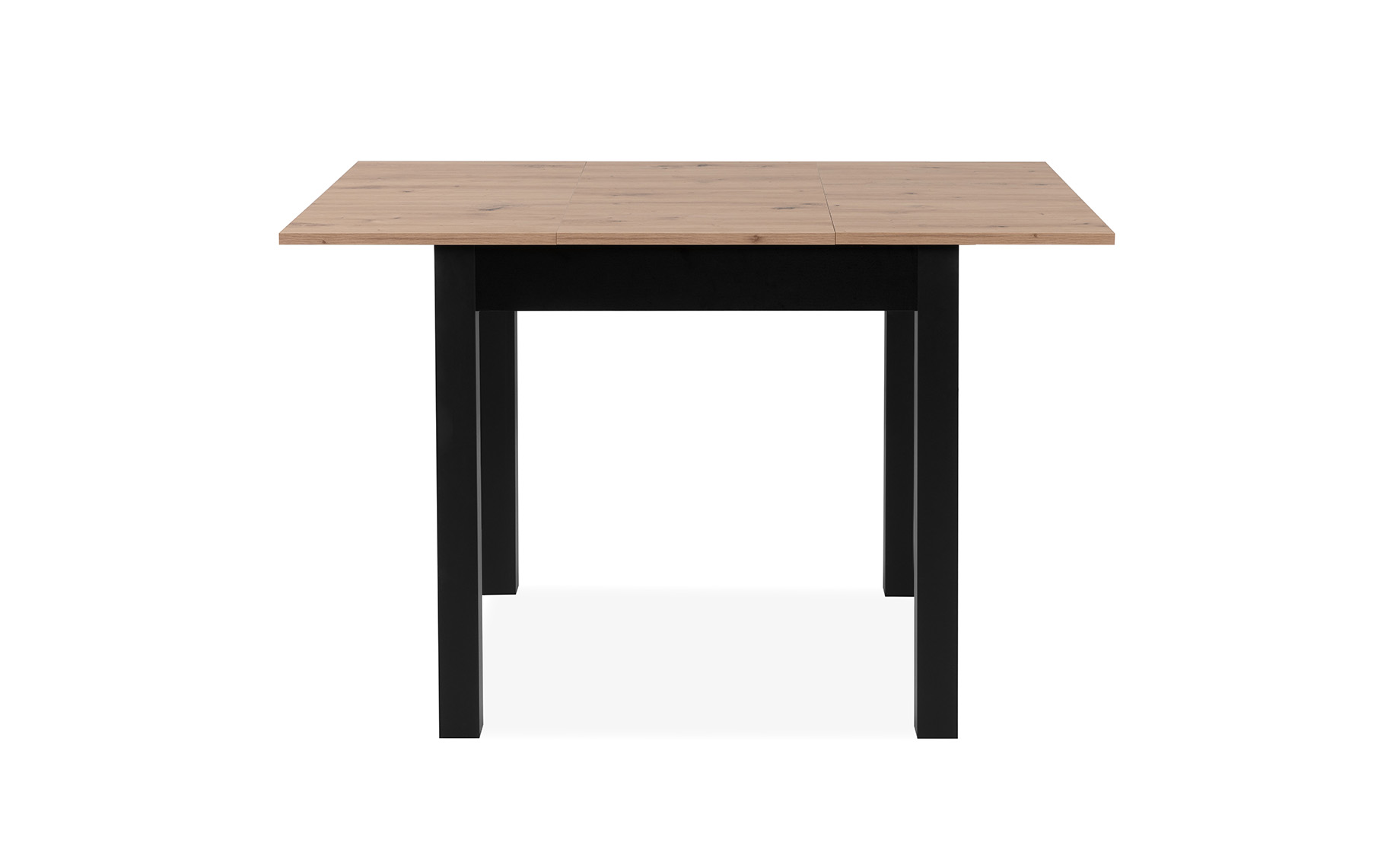 Coburg sto produživi 80(120)x80x76,7 cm hrast/crni