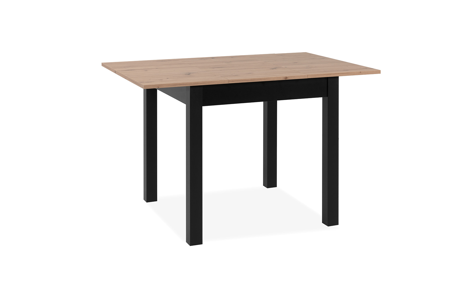 Coburg sto produživi 80(120)x80x76,7 cm hrast/crni