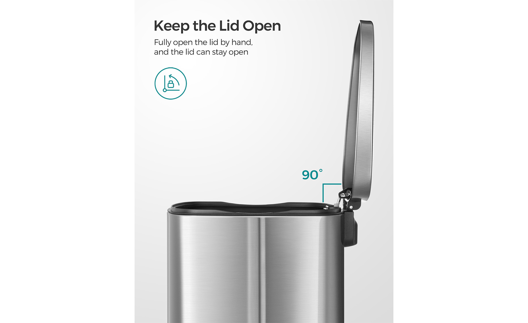 Kanta za otpatke Devon 50l srebrna