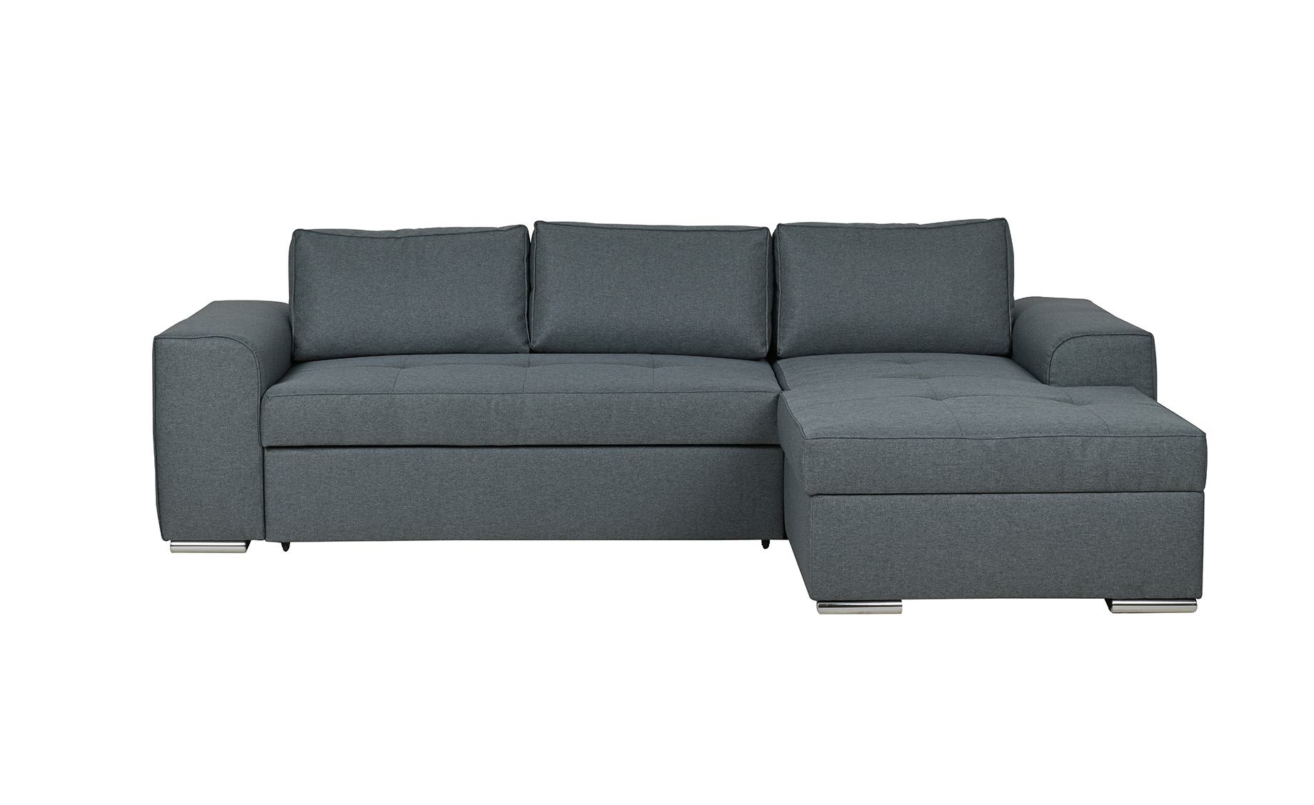 Korfu Luxe ugaona garnitura sa ležajem i prostorom za odlaganje siva 273x163x90cm desna