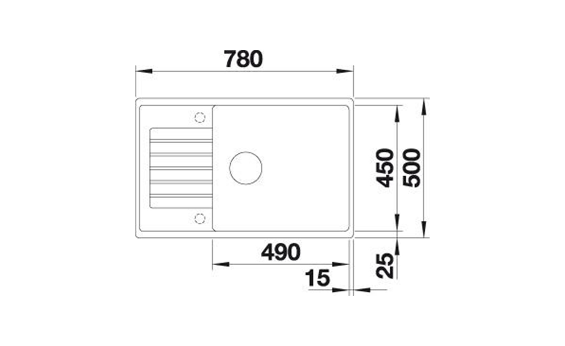 Blanco ZIA XL 6 S Compact silg.sudopera 78x50 alumetalik