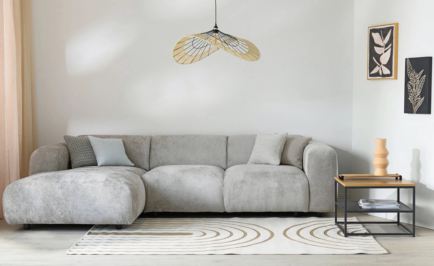 Luzzi ugaona garnitura bež leva 280x165x73 cm