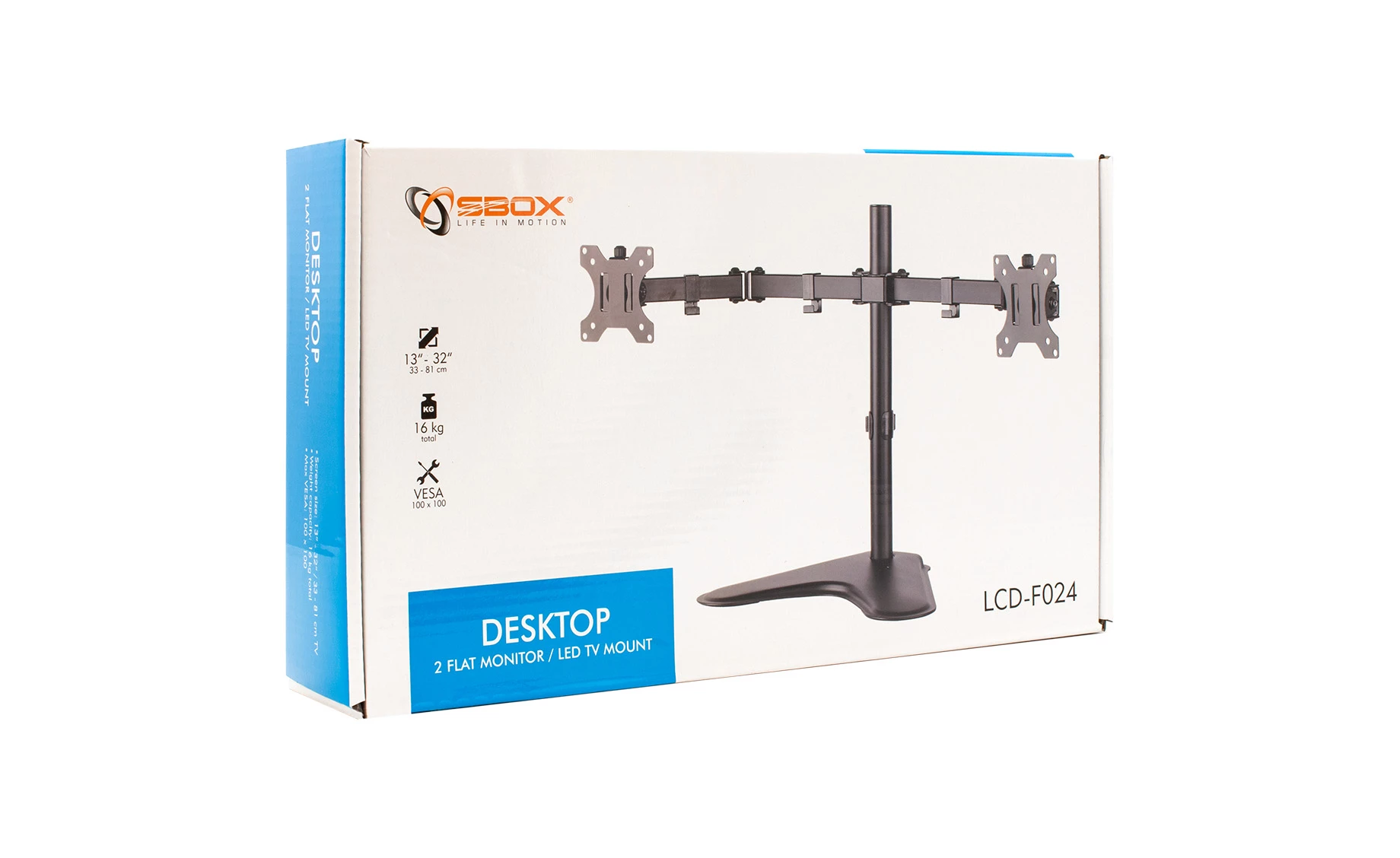 Sbox LCD-F024 stolni nosač za 2 monitora 13"-32"