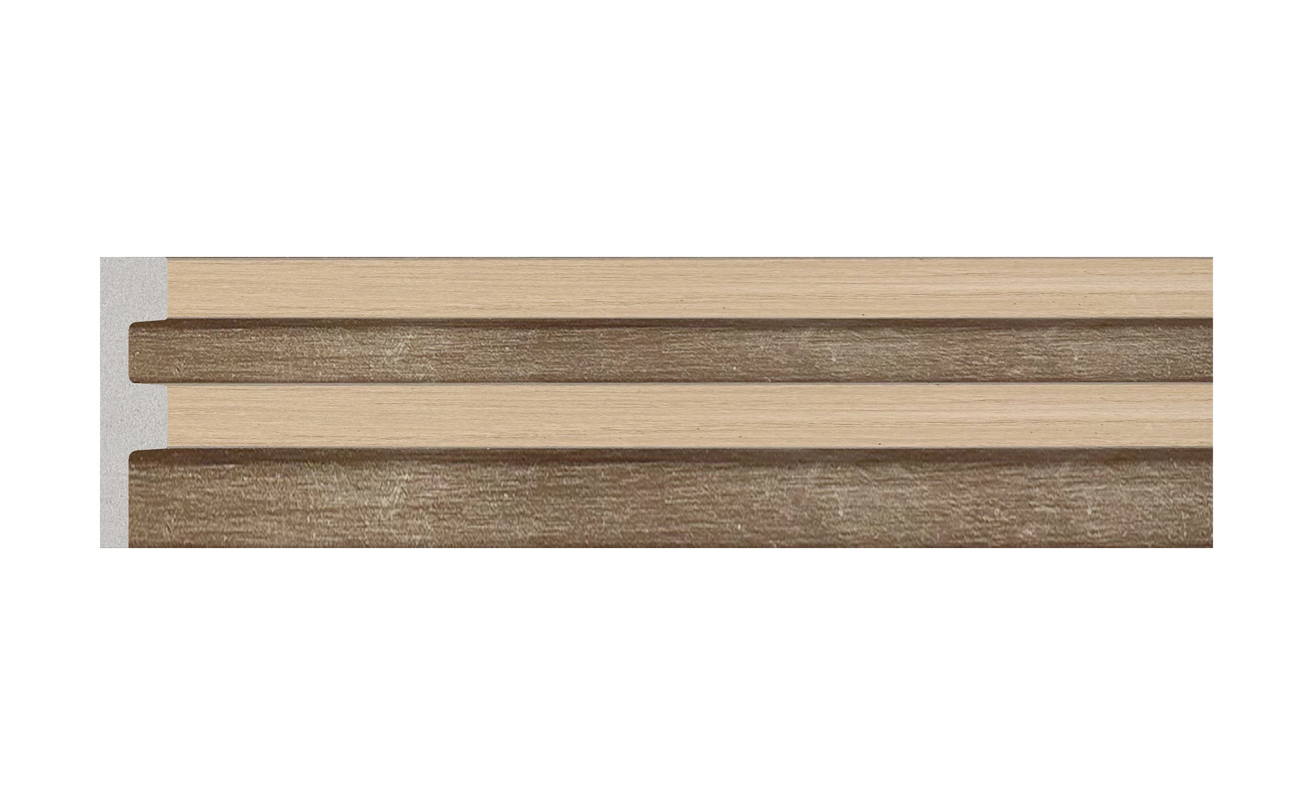 Lijeva završna letvica basic s line natural 1,2x3,5x265cm