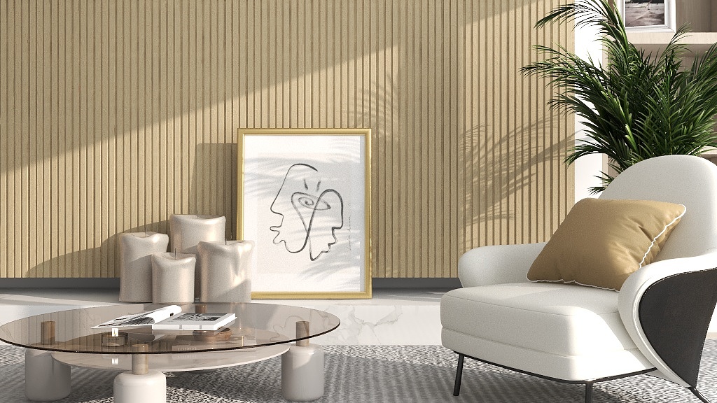 Deko panel 3d  basic m line natural 1,2x12,2x265cm