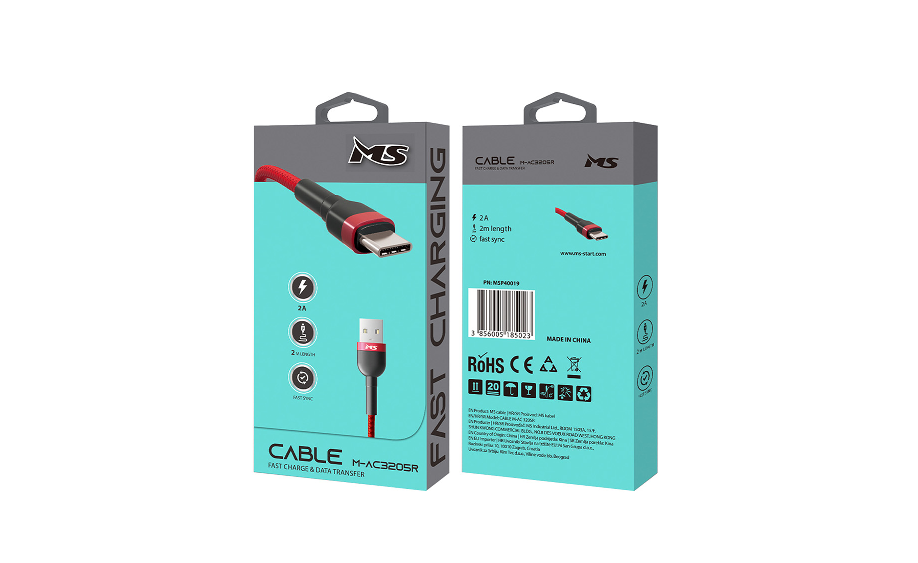 MS Industrial USB-Type C kabel 2m