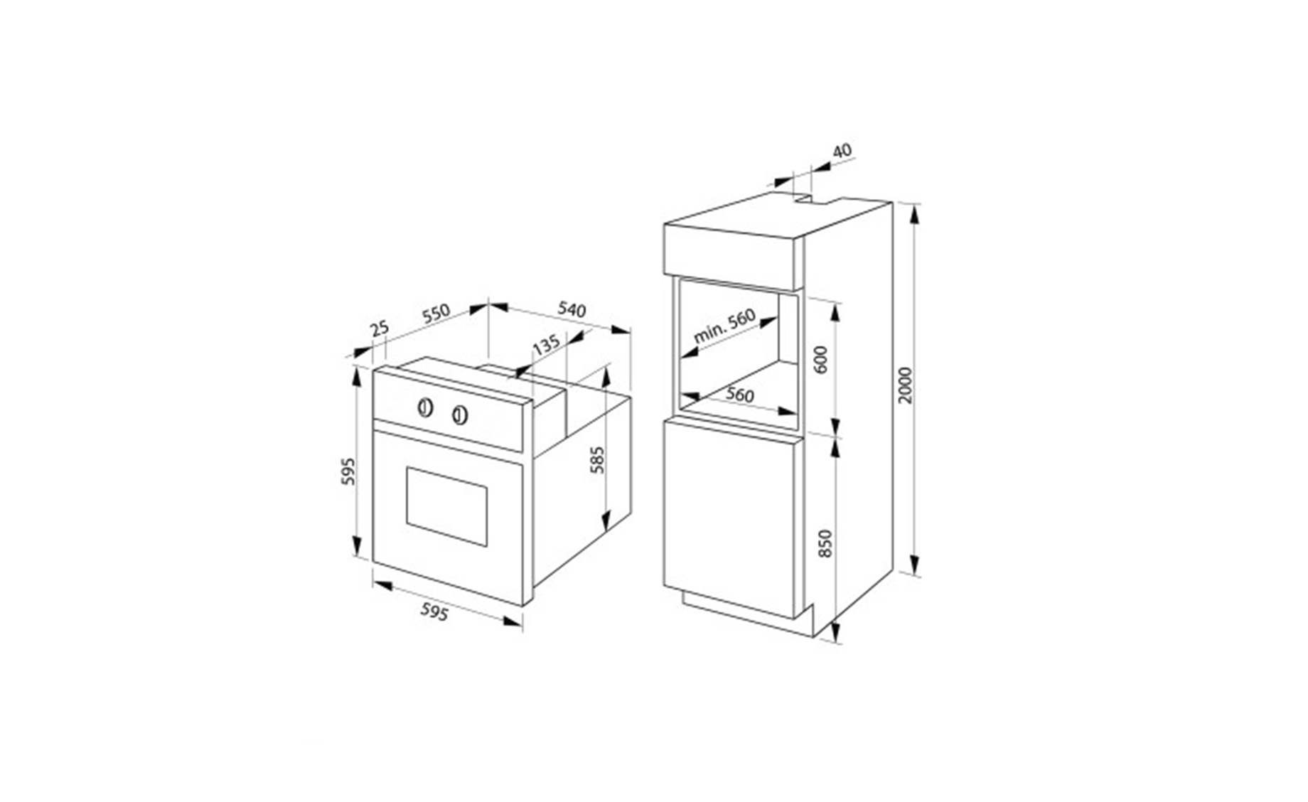 Amica ED57589BA Q-TYPE 56973 ugradna rerna