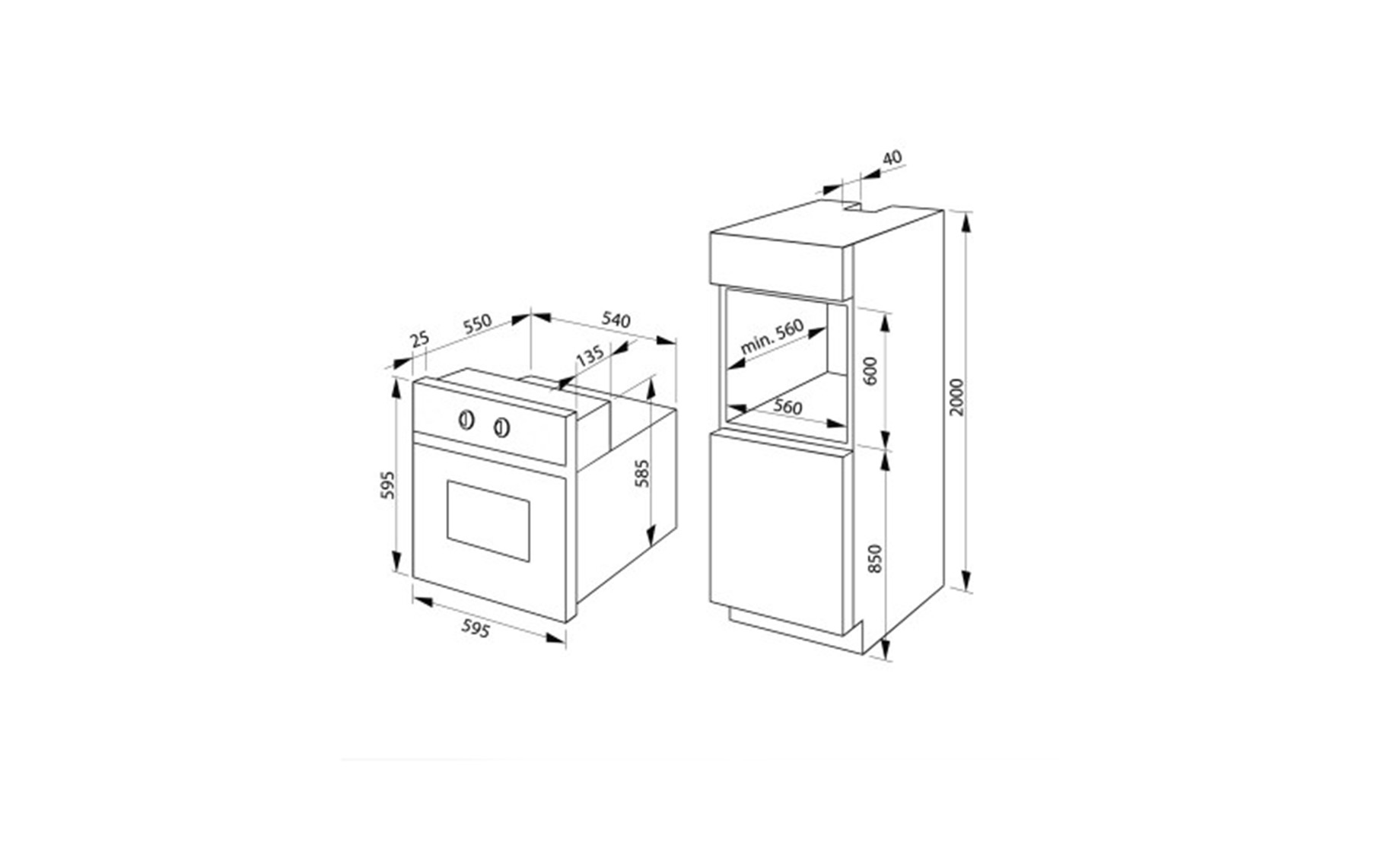 Amica ED47637BA X-TYPE 56940 ugradna rerna