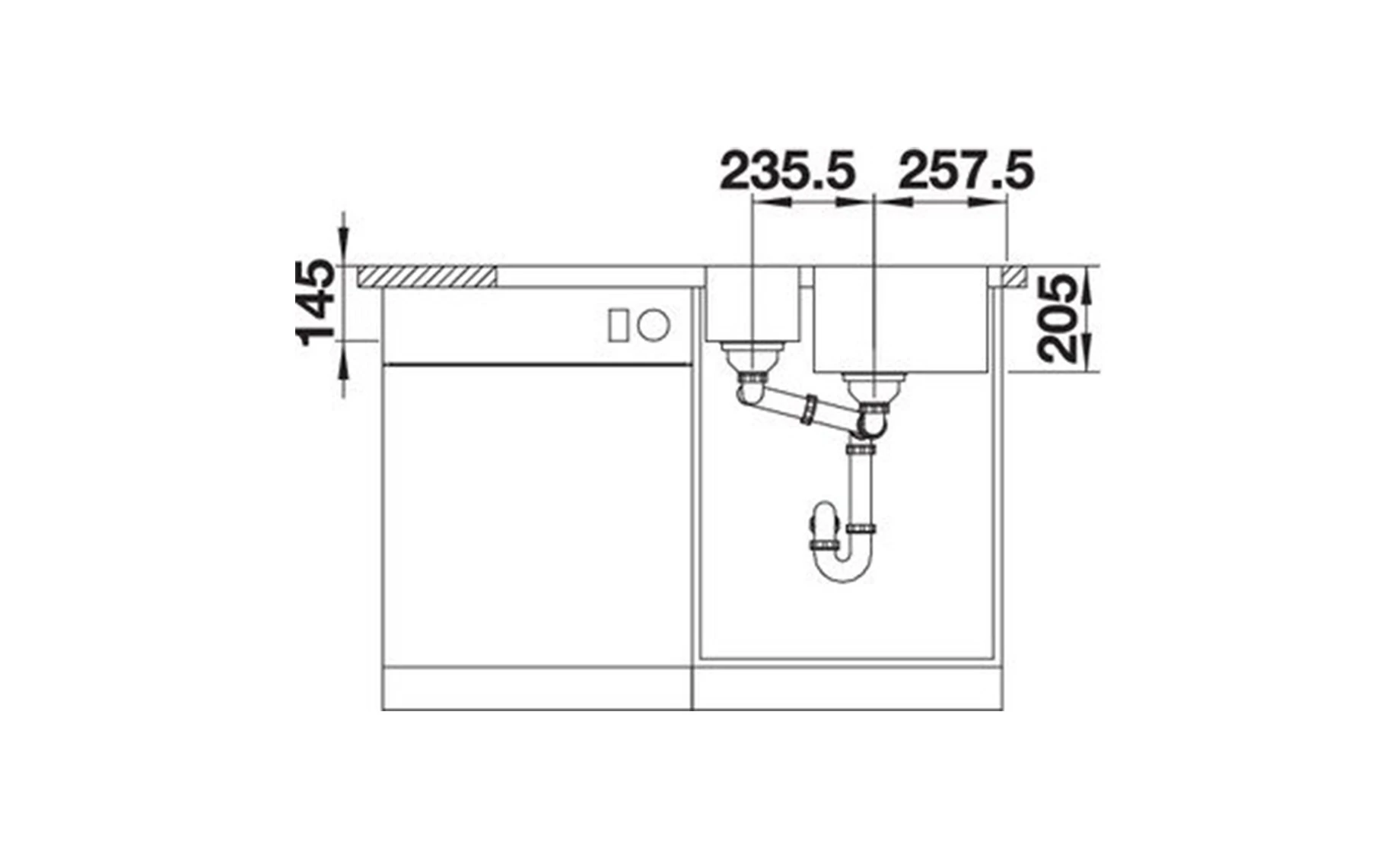 Blanco Lemis 6 S-IF sudoper 100x50cm + sifon