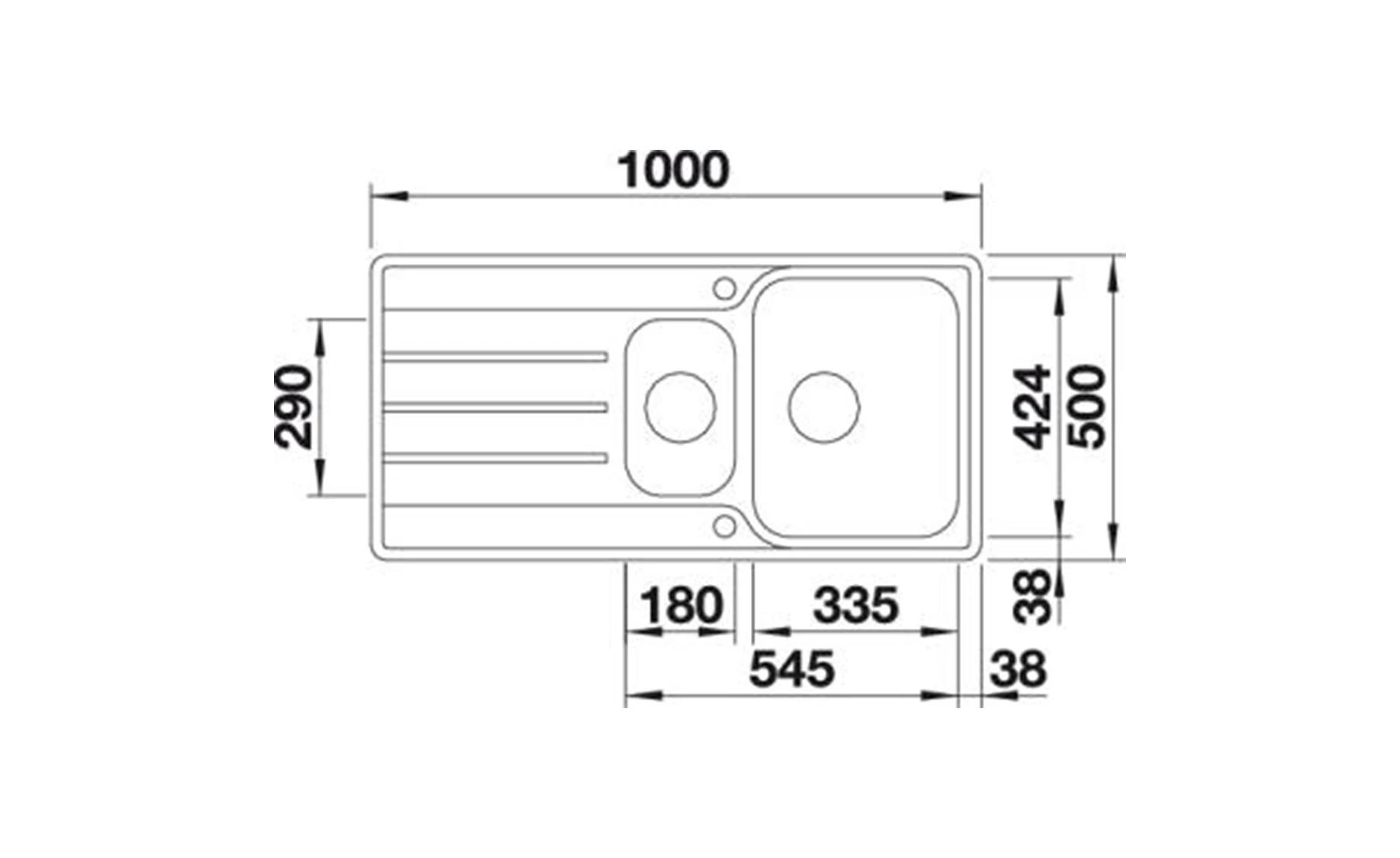 Blanco Lemis 6 S-IF sudoper 100x50cm + sifon