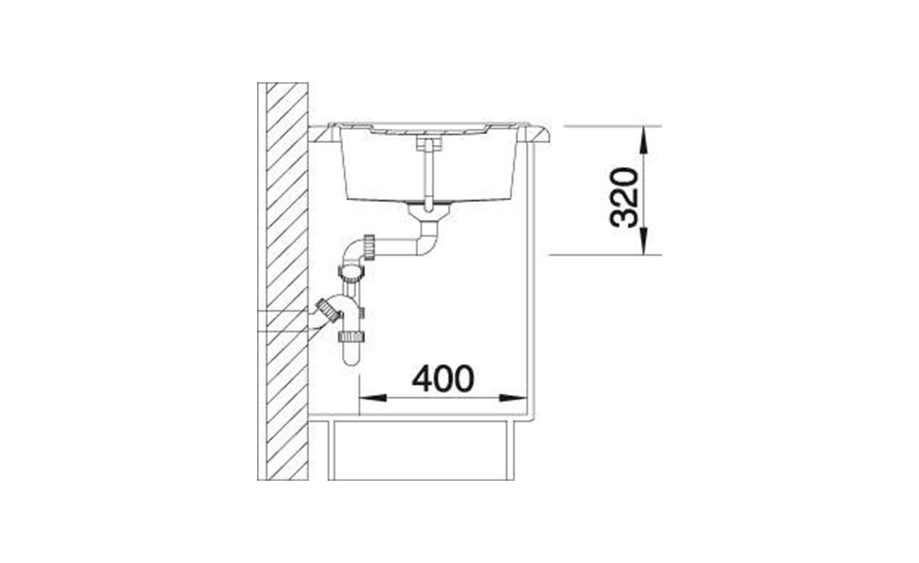 Blanco Metra 5 S sudopera 86x50cm + sifon,nežno bela