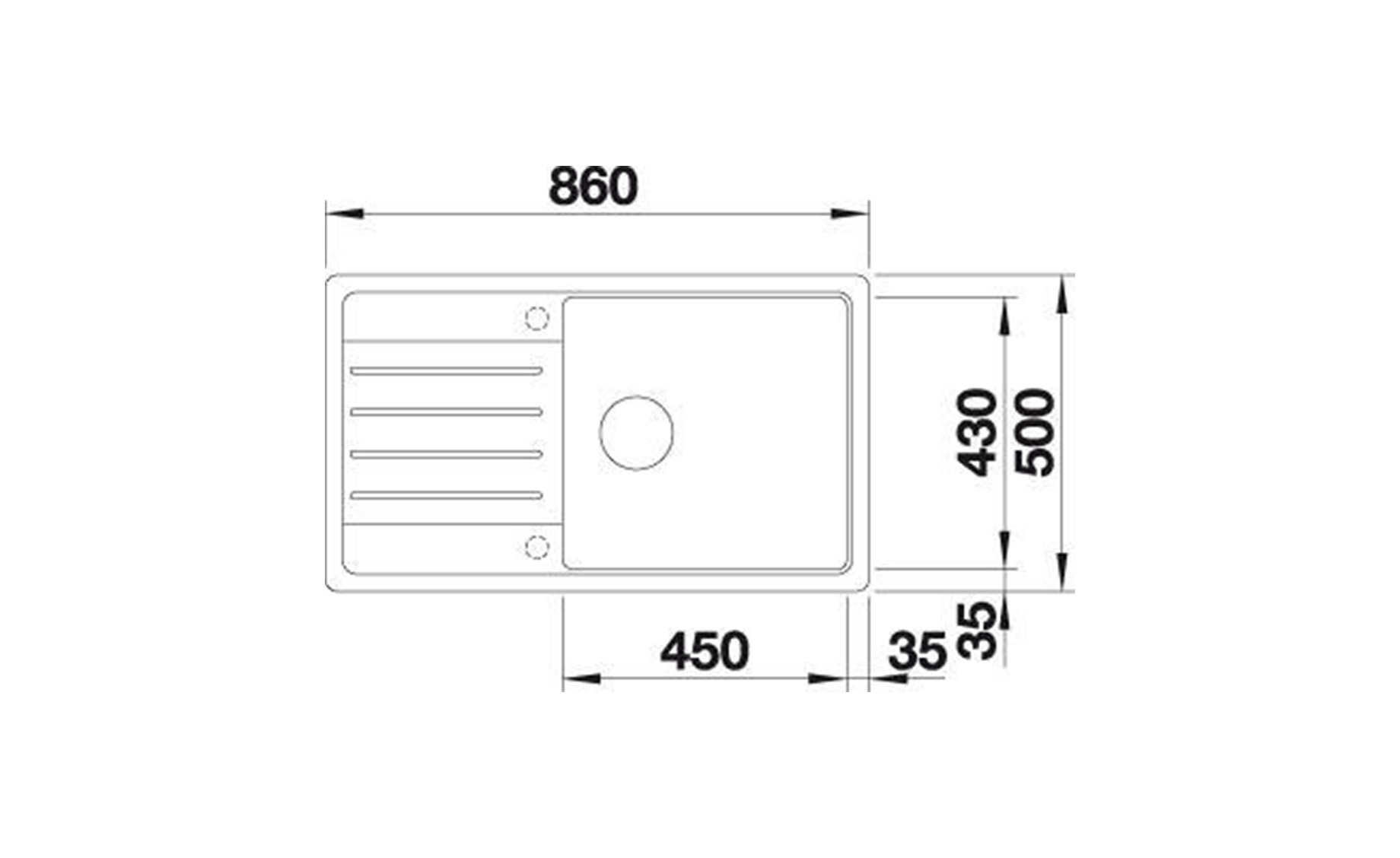 Blanco Legra XL 6 S sudoper 86x50cm + sifon,nježno bijeli