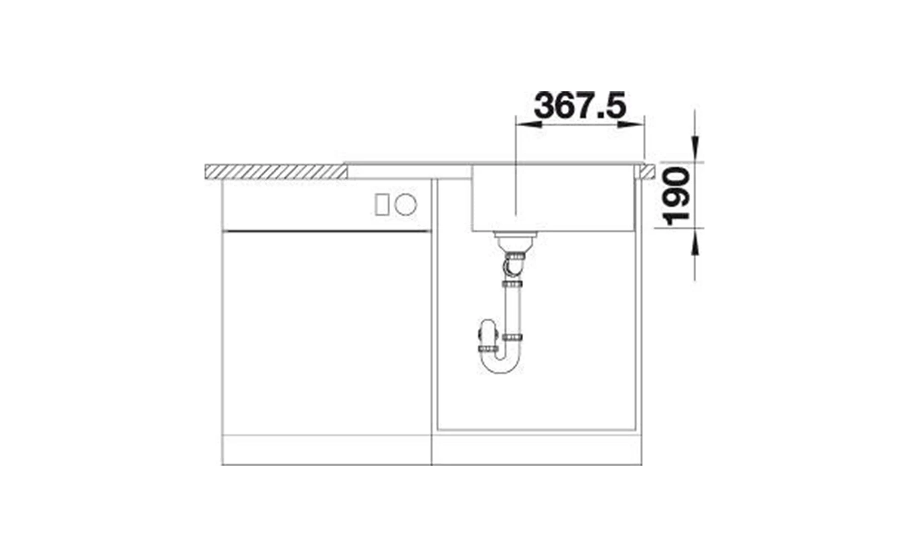 Blanco Legra XL 6 S sudoper 86x50cm + sifon,crni