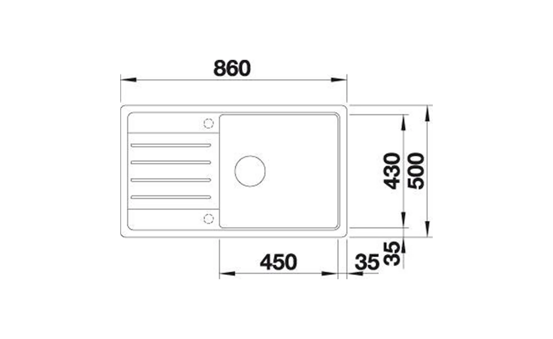 Blanco Legra XL 6 S sudoper 86x50cm + sifon,crni