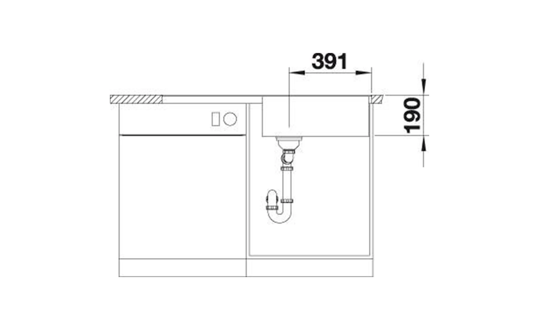 Blanco Metra XL 6 S sudoper 100x50cm + sifon,crni