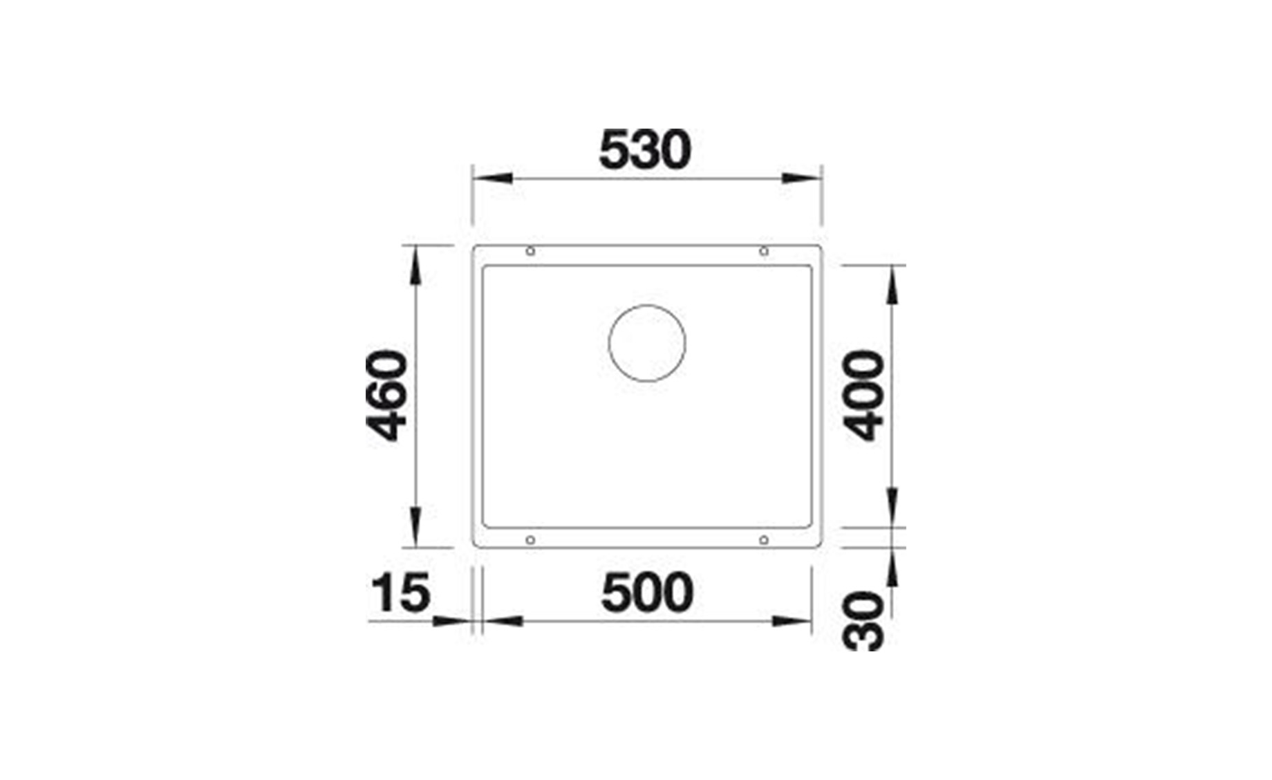 Blanco Subline 500-U InFino sudoper 53x40cm + sifon,sivi kamen