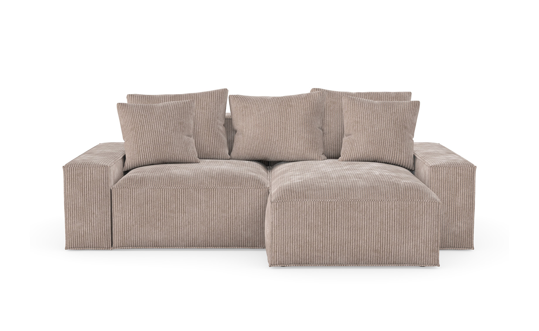 Loft ugaona garnitura 252x167x87 cm svetlo smeđa univerzalna