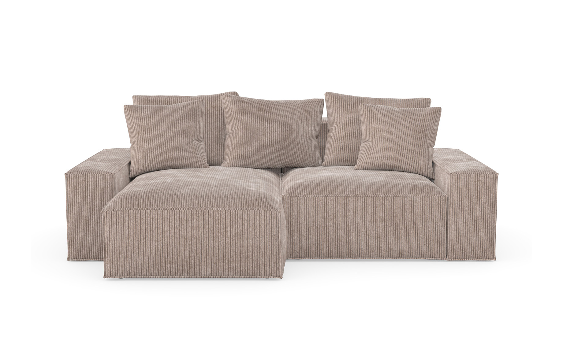 Loft ugaona garnitura 252x167x87 cm svetlo smeđa univerzalna