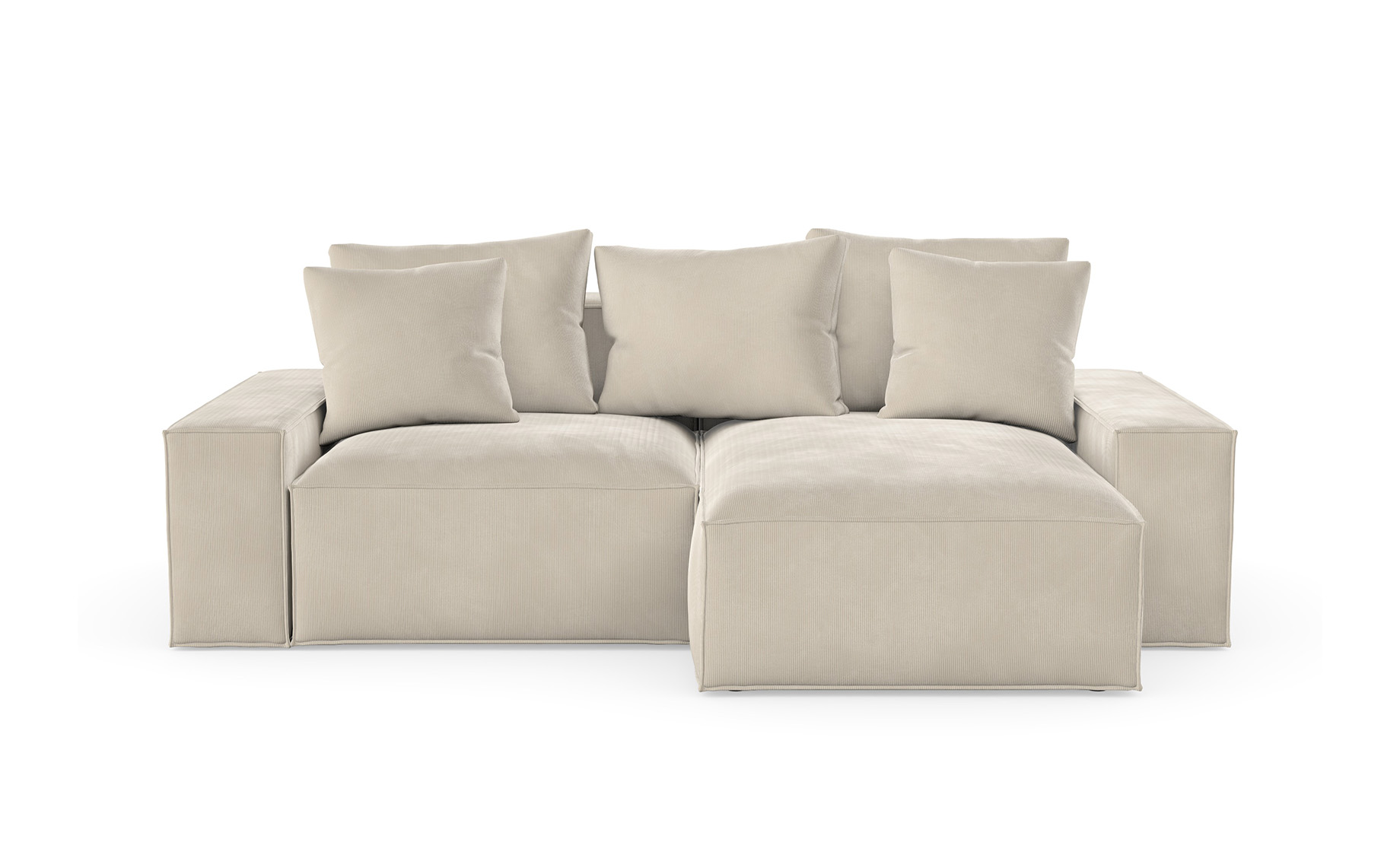 Loft ugaona garnitura 252x167x87 cm siva univerzalna