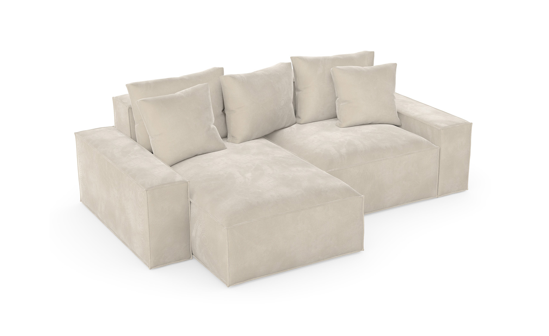 Loft ugaona garnitura 252x167x87 cm siva univerzalna
