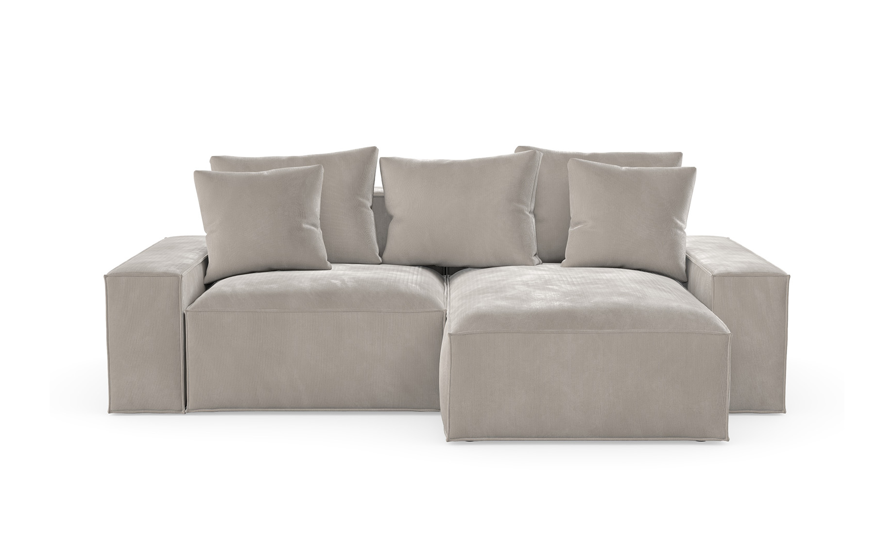 Loft ugaona garnitura 252x167x87 cm cappuccino univerzalna