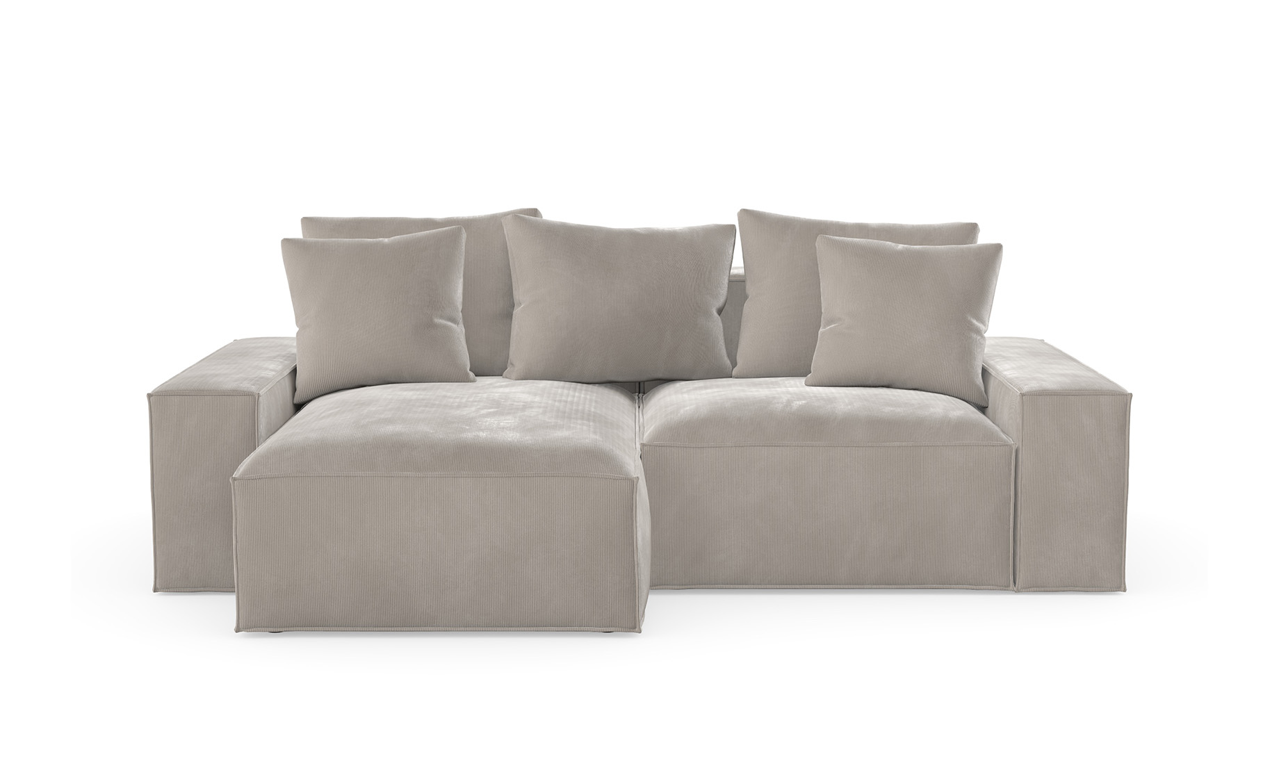 Loft ugaona garnitura 252x167x87 cm cappuccino univerzalna