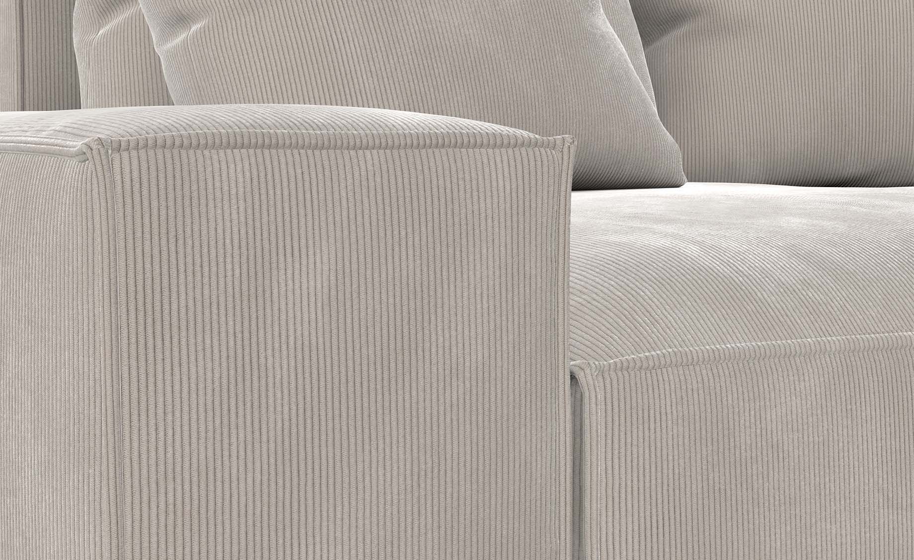 Loft ugaona garnitura 252x167x87 cm cappuccino univerzalna