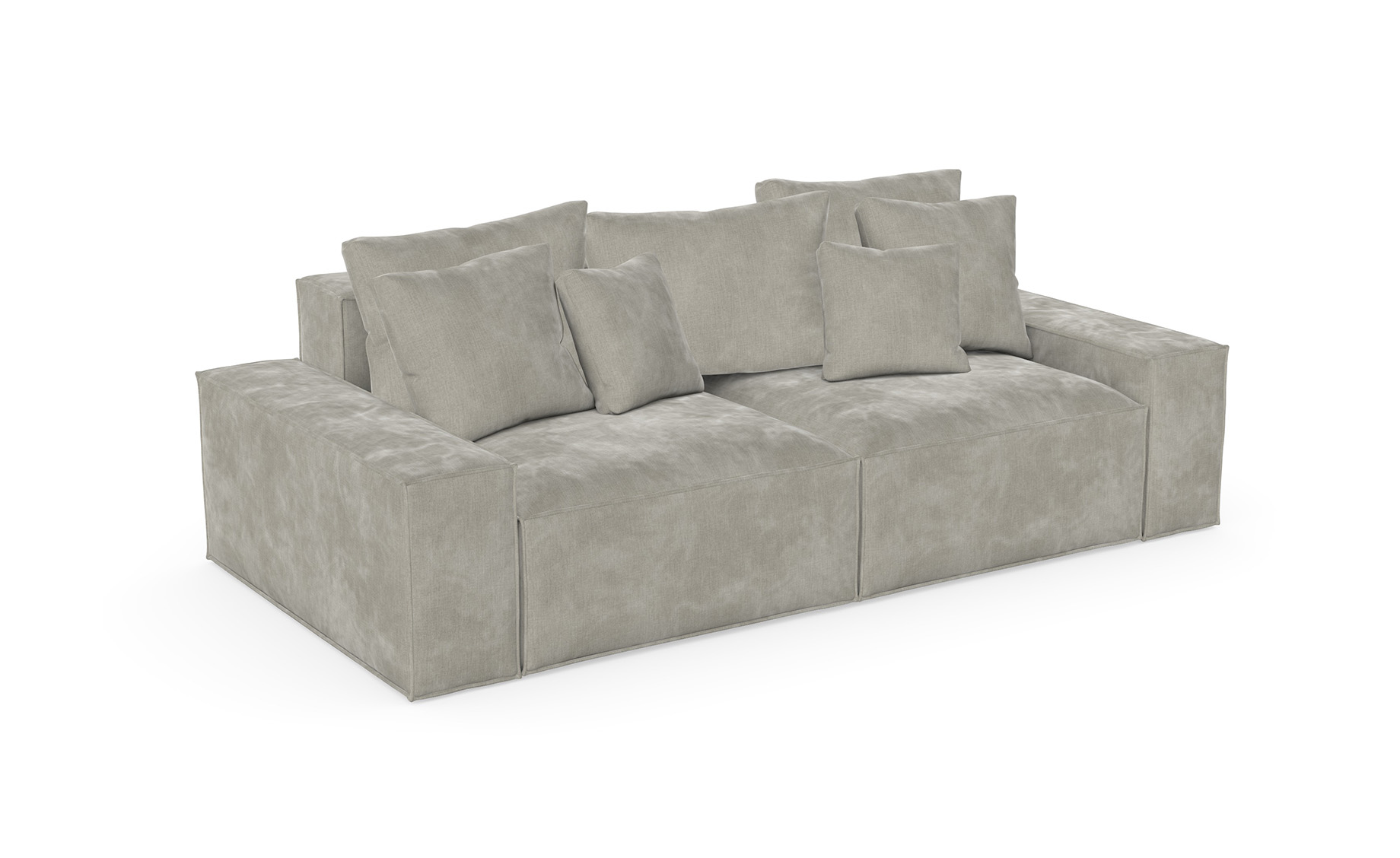 Loft trosed 242x121x87 cm svetlo sivi