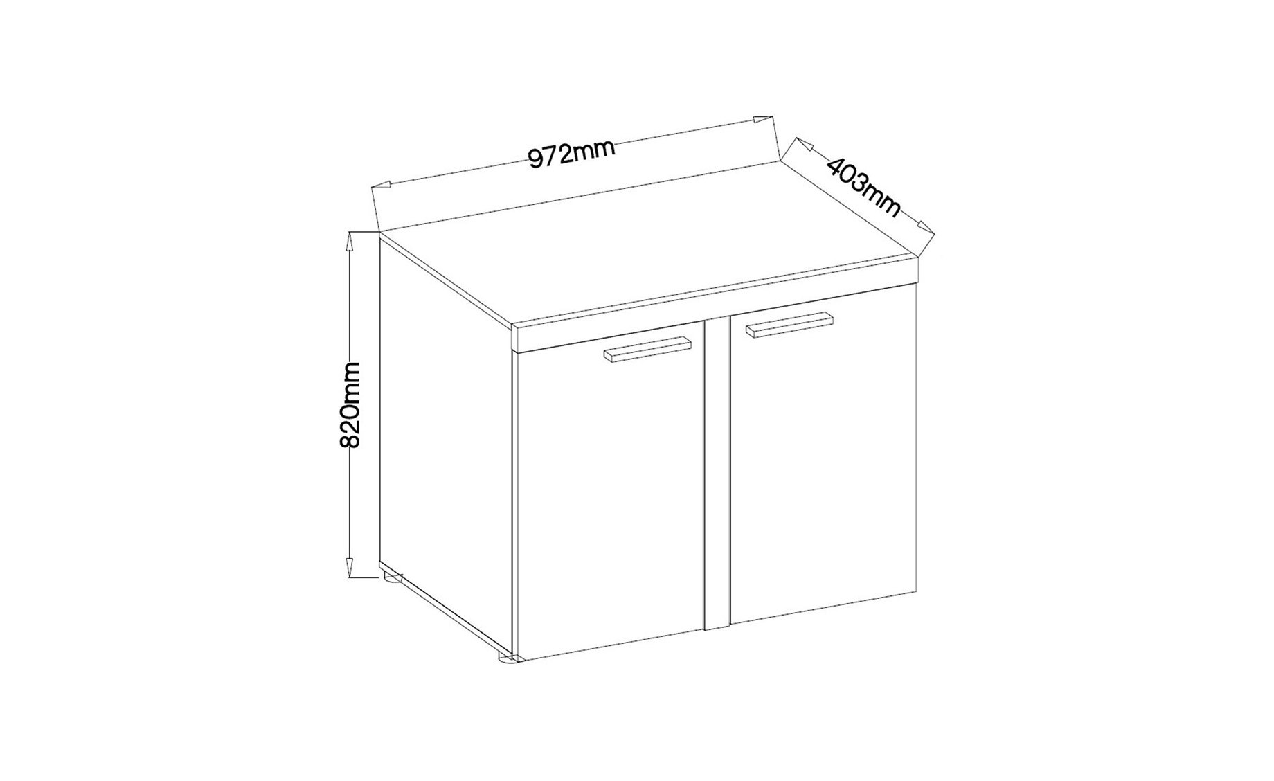 Rumba komoda 2 vrata 97x40x82x cm rustik drvo