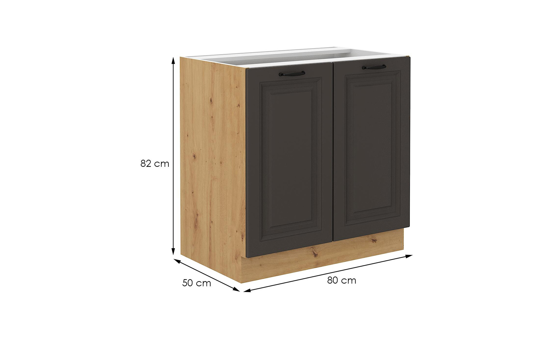 Stilo baza 2 vrata hrast/grafit 80x52x82