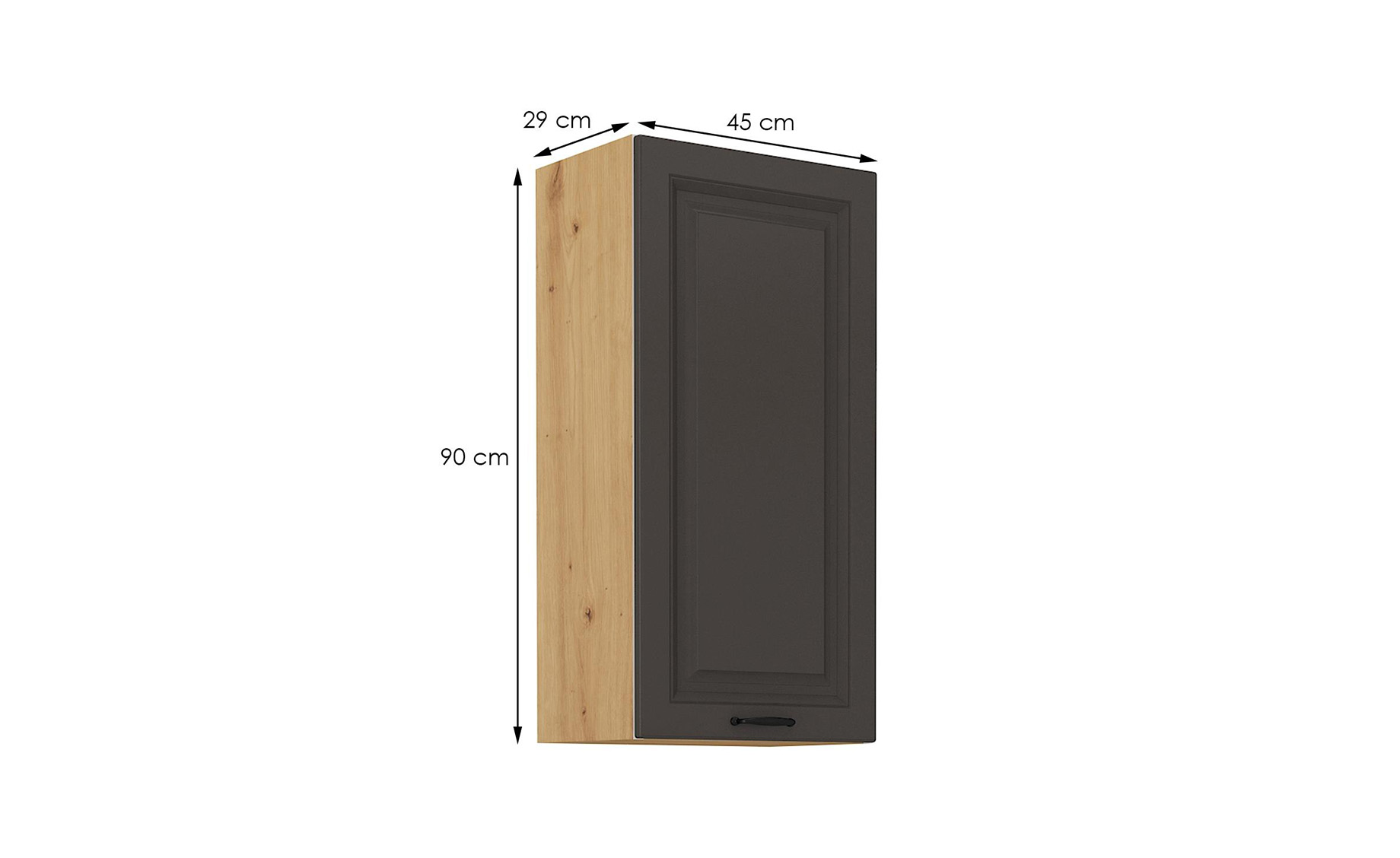 Stilo viseći element 1 vrata hrast/grafit 45x31x90