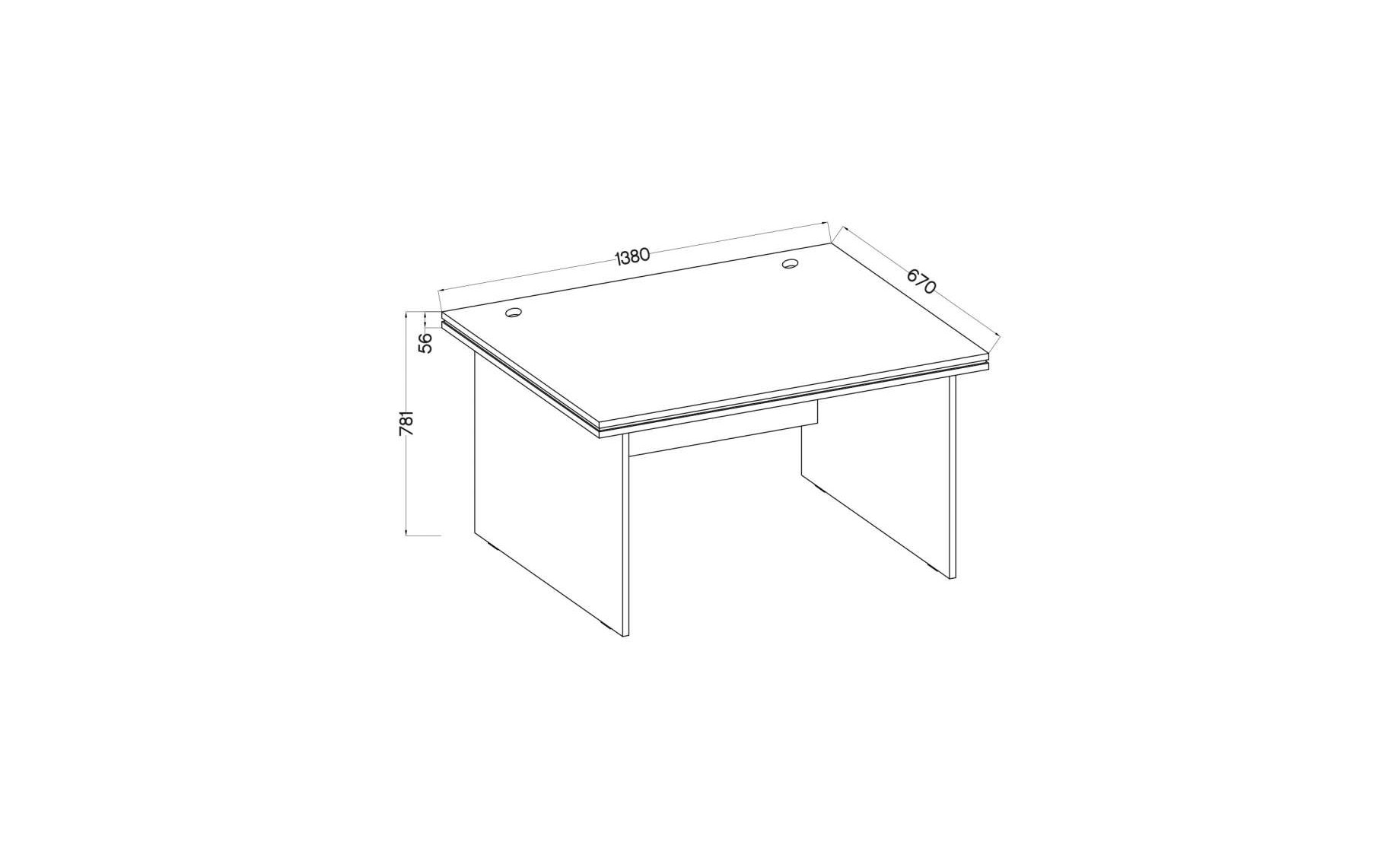 Malta radni stol 138x67x75,3 cm sivi