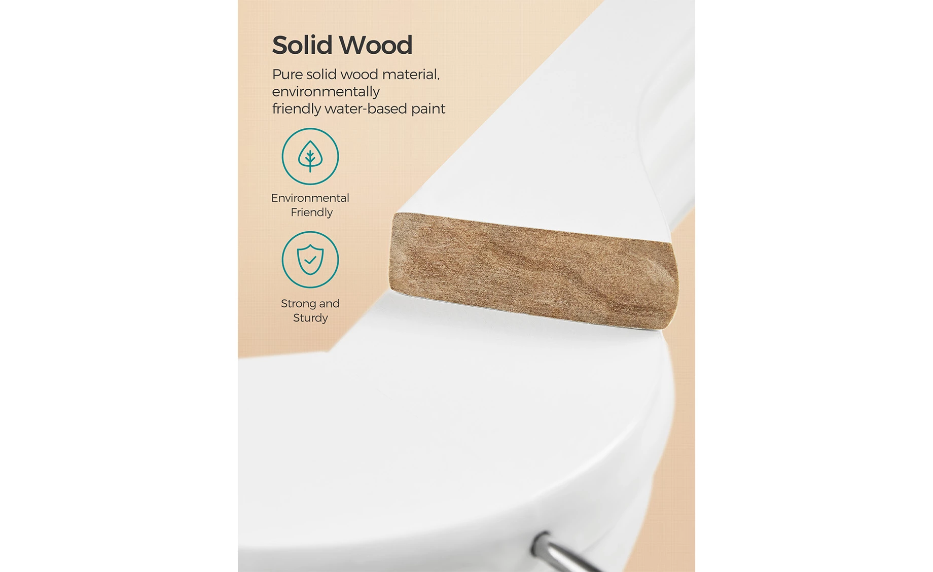 Vešalice za odeću Wooden set 3 kom bele