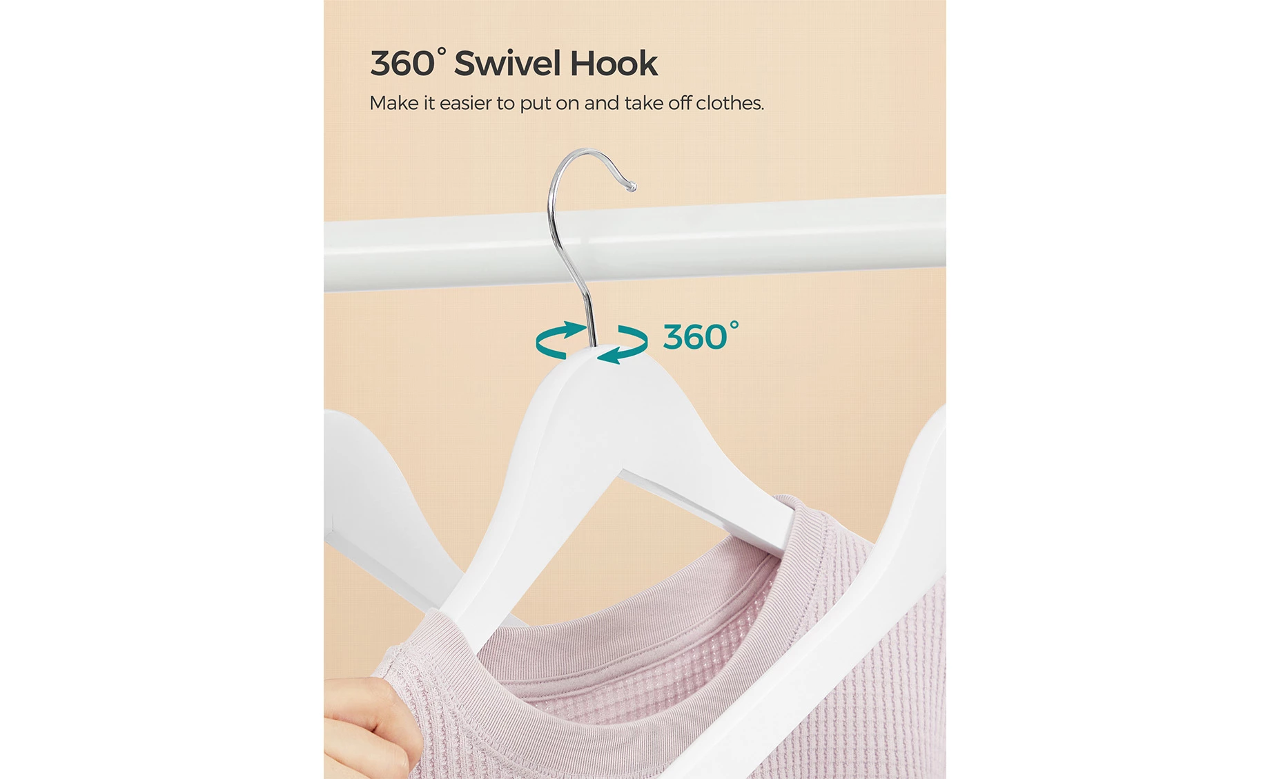 Vešalice za odeću Wooden set 3 kom bele