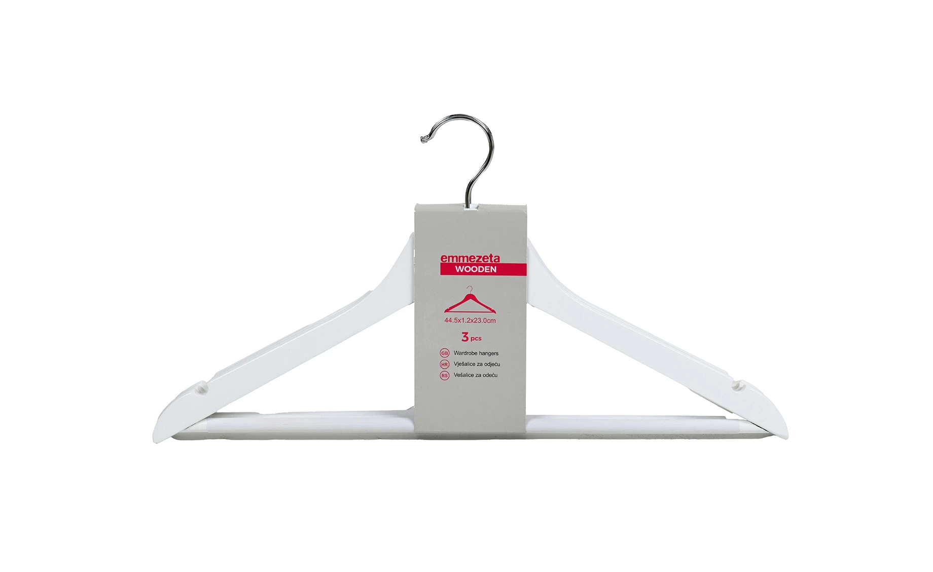 Vešalice za odeću Wooden set 3 kom bele