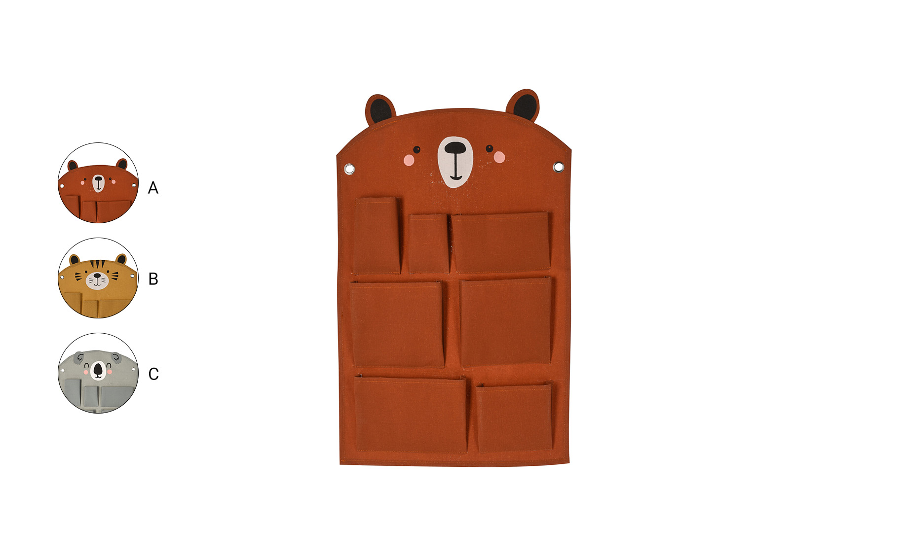 Zidni organizator Bear 72x45cm sort 3