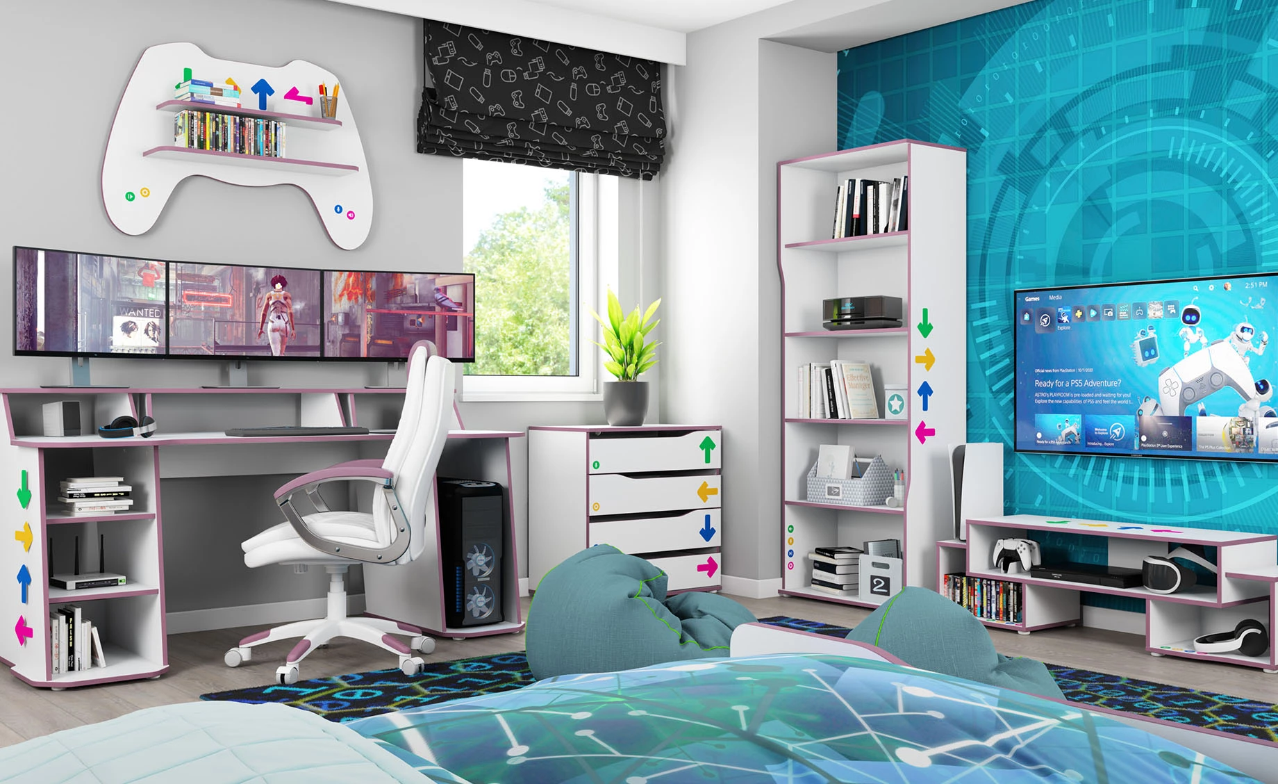 Matrix ormar 2 vrata 98,4x58x194,1 cm belo/ljubičasti