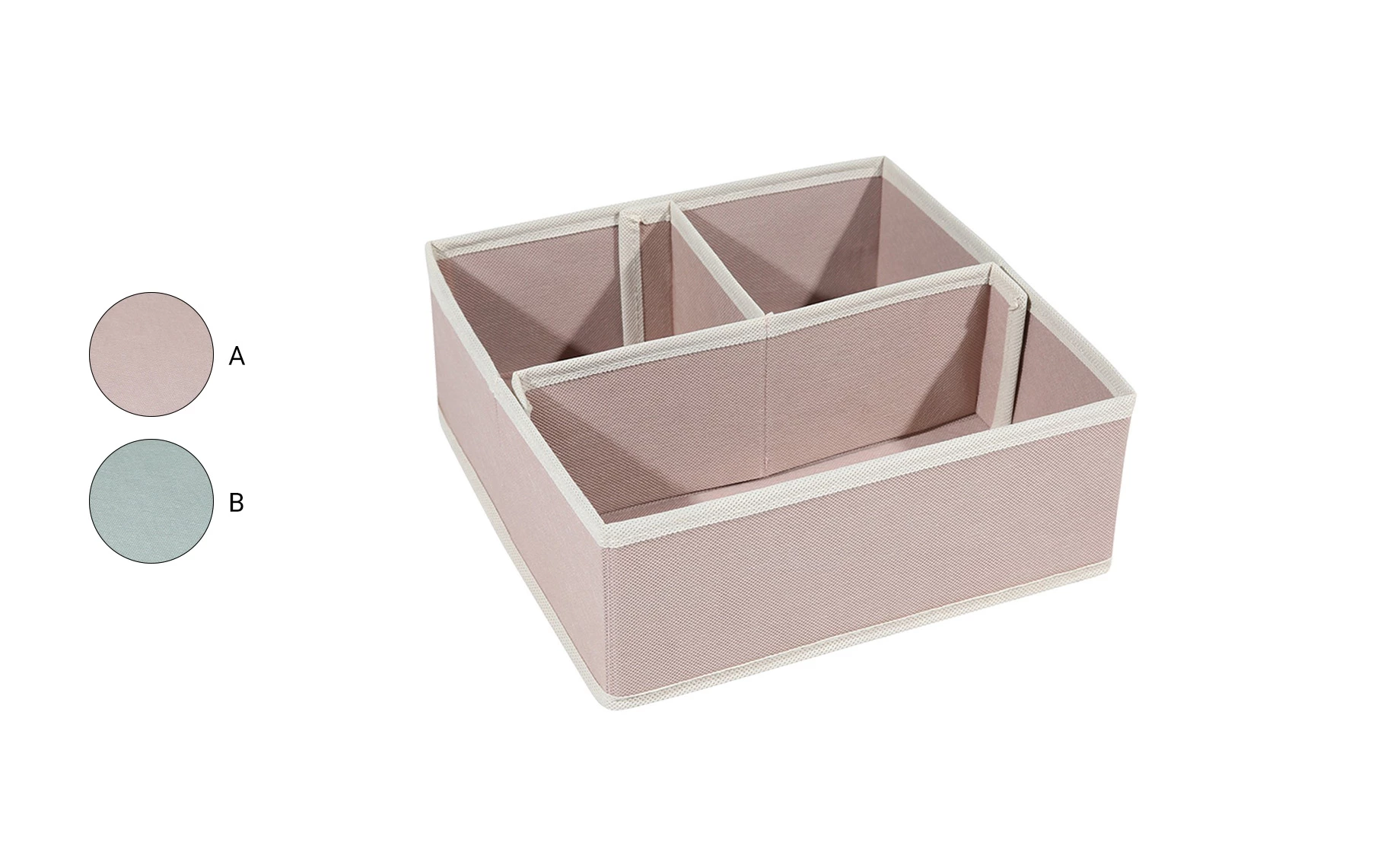 Organizator sa 3 pregrade Pastel 28x28x11cm sort2
