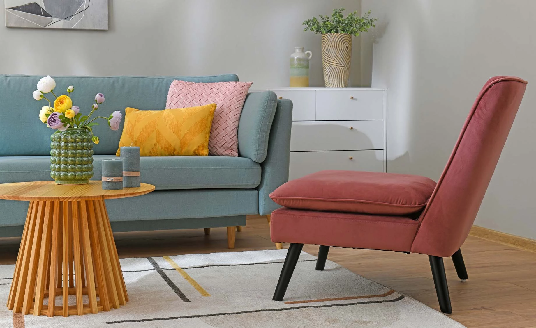 Bilbau stolić D60x40 cm natur