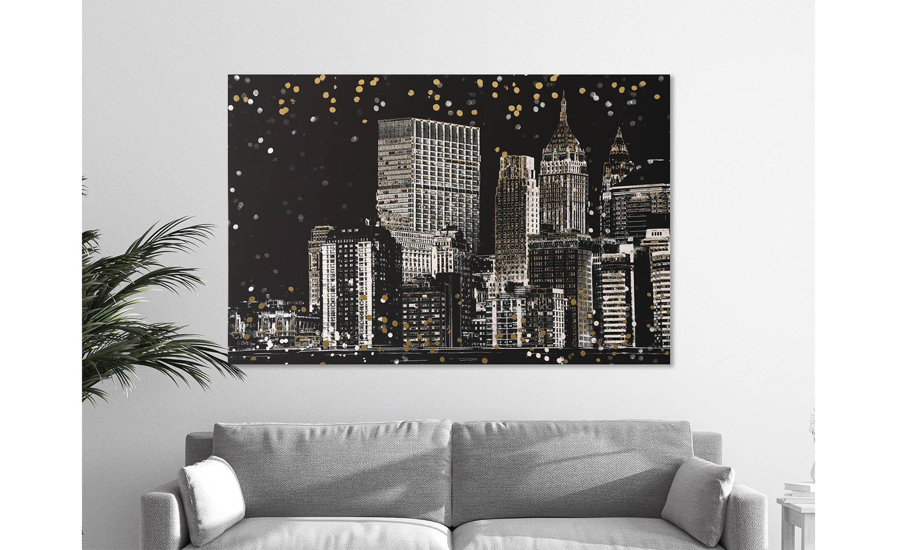 Slika Black and White city 120x80cm