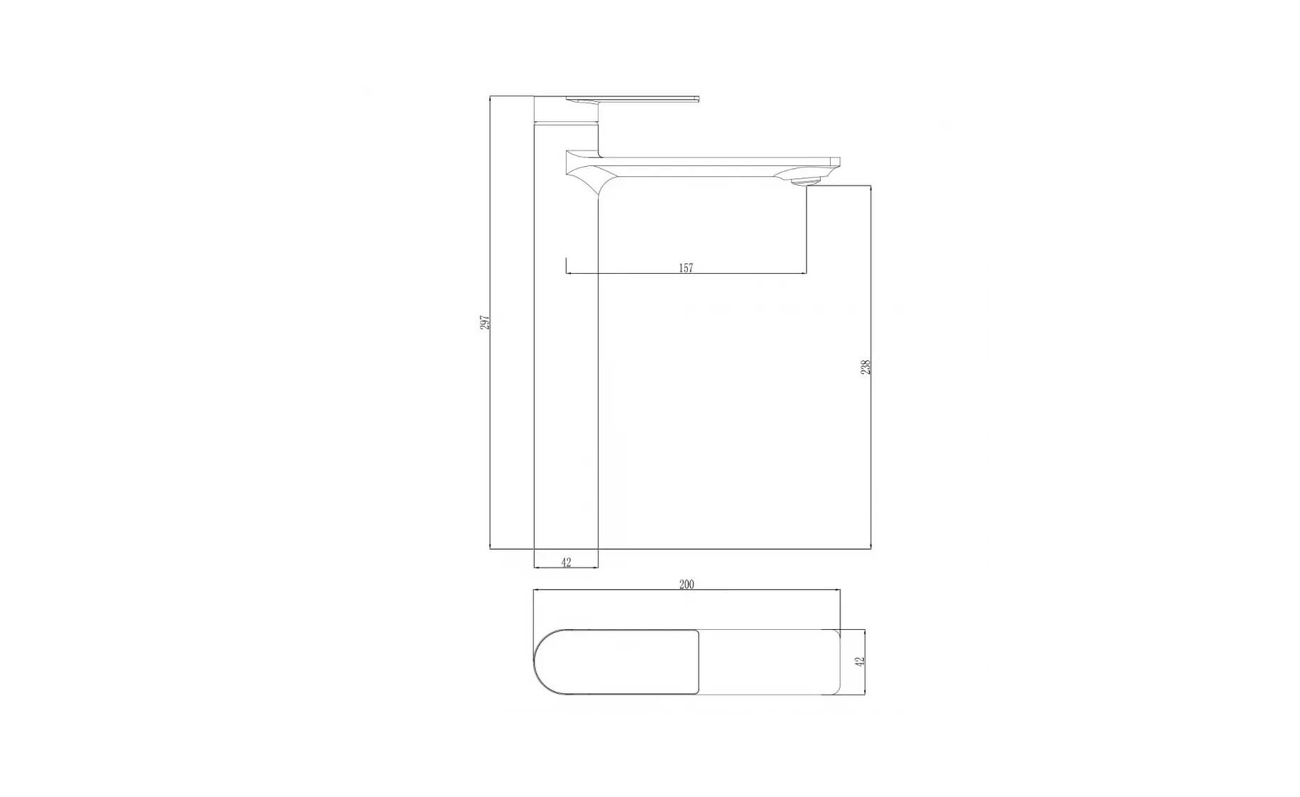 Aqua Mercado Siros slavina za lavabo visoka  inox