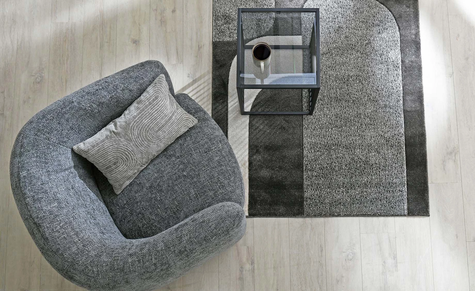 Alken fotelja sa funkcijom rotiranja 87x87x77 tamno siva