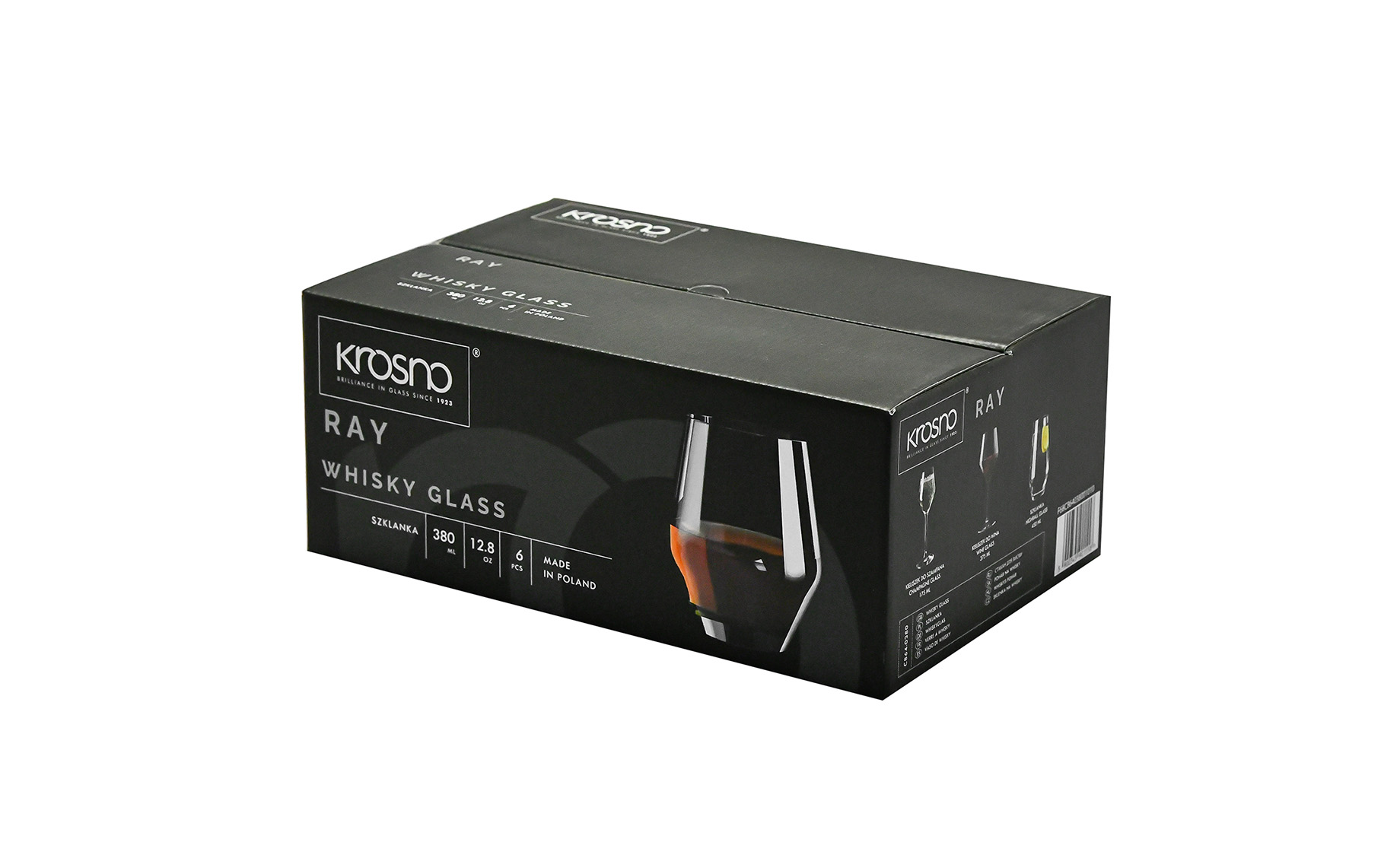 Set čaša za viski Krosno Ray 380ml 6 kom